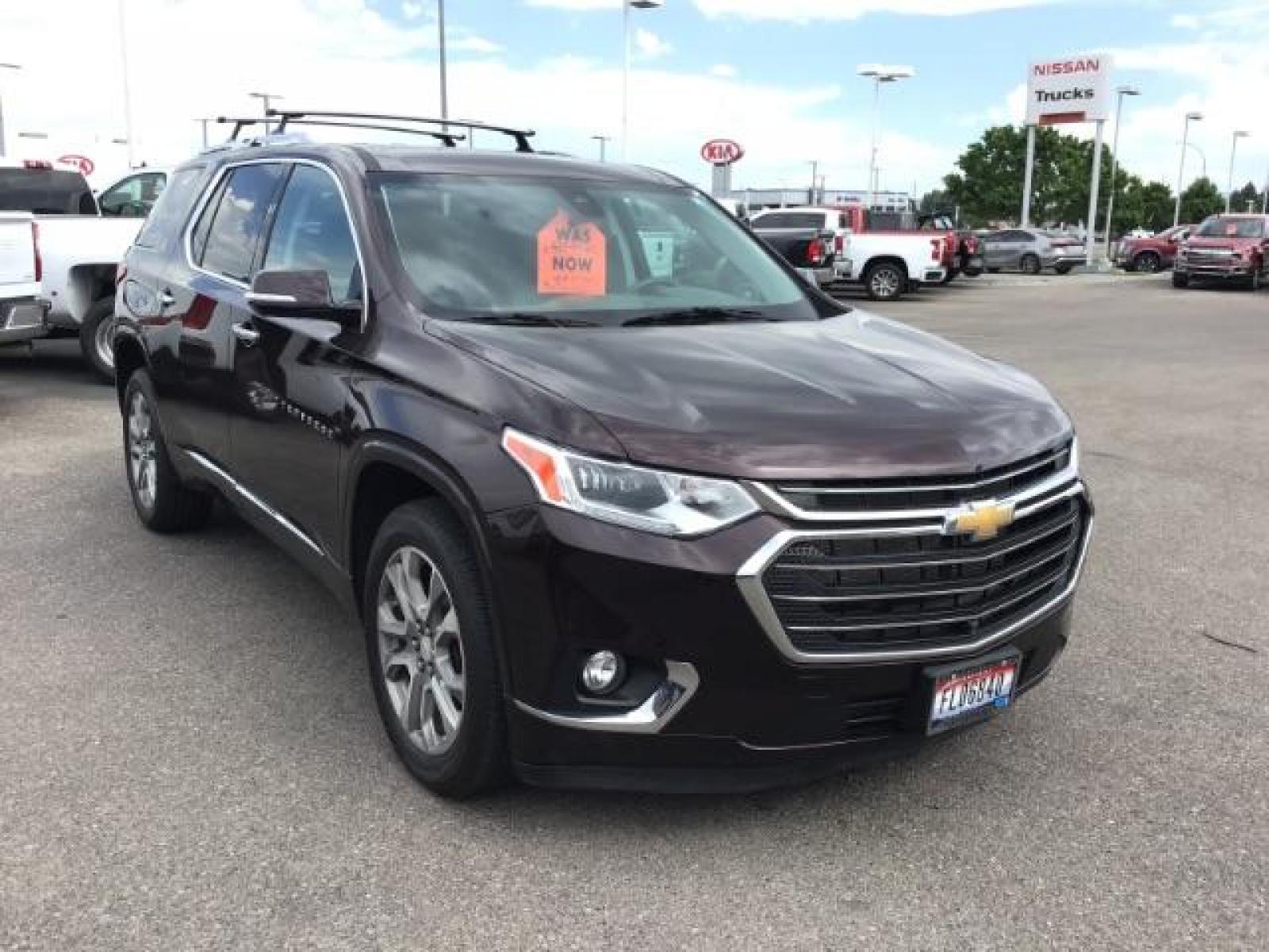 2020 Black Cherry Metallic /Jet Black/Dark Galvanized, leather Chevrolet Traverse Premier AWD (1GNEVKKW6LJ) with an 3.6L V6 DOHC 24V engine, 9-Speed Automatic transmission, located at 1235 N Woodruff Ave., Idaho Falls, 83401, (208) 523-1053, 43.507172, -112.000488 - Leather, 3rd row seating, rear entertainment, heated and cooled seats. At Timberline Auto it is always easy to find a great deal on your next vehicle! Our experienced sales staff can help find the right vehicle that will fit your needs. Our knowledgeable finance department has options for almost an - Photo #7