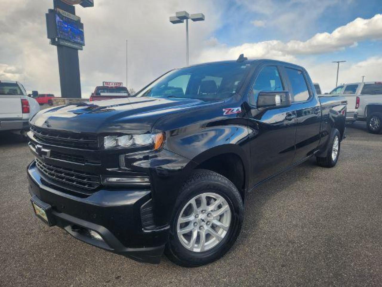 2020 Black /Jet Black, leather Chevrolet Silverado 1500 RST Crew Cab 4WD (1GCUYEEL3LZ) with an 6.2L V8 OHV 16V engine, Automatic transmission, located at 1235 N Woodruff Ave., Idaho Falls, 83401, (208) 523-1053, 43.507172, -112.000488 - 6.2L V8 Chevy half ton crew cab with a 6.5 foot bed. Low miles, black leather interior. This truck is in great condition inside and out! It is completely stock with zero modifications. This pick up is a must see! Come in today and check it out! At timberline Auto it is always easy to find a great d - Photo #1