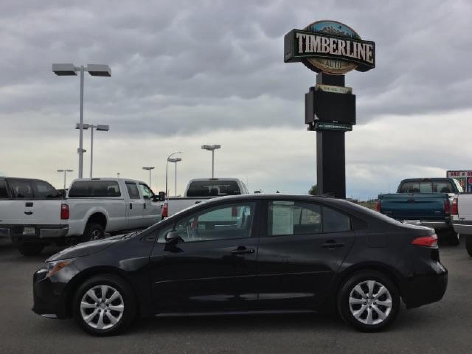 2021 BLACK /Black, cloth Toyota Corolla LE (5YFEPMAE1MP) with an 1.8L L4 DOHC 16V engine, Automatic transmission, located at 1235 N Woodruff Ave., Idaho Falls, 83401, (208) 523-1053, 43.507172, -112.000488 - This 2021 Toyota Corolla LE is in as good of shape as the day it rolled off the lot! Inside, outside, and mechanically it is in amazing condition! This one comes with a large touch screen display, rubber floor mats in the front, near new tires with 95% tread left, steering wheel mounted controls, la - Photo #4
