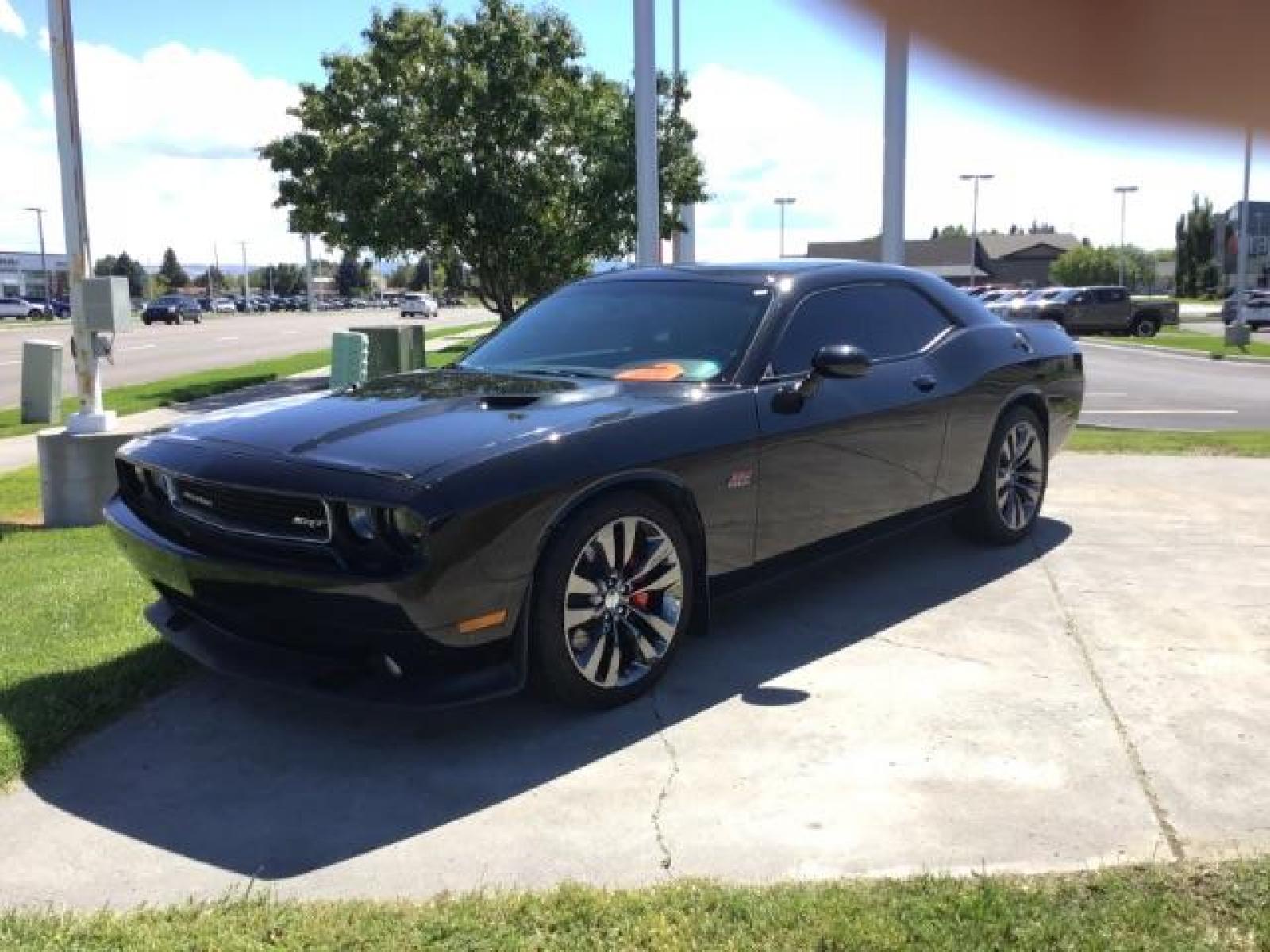 2014 Black Clearcoat /Radar Red/Dk Slate Gray Dodge Challenger SRT8 (2C3CDYCJ5EH) with an 6.4L V8 OHV 16V engine, 5-Speed Automatic transmission, located at 1235 N Woodruff Ave., Idaho Falls, 83401, (208) 523-1053, 43.507172, -112.000488 - Photo #0