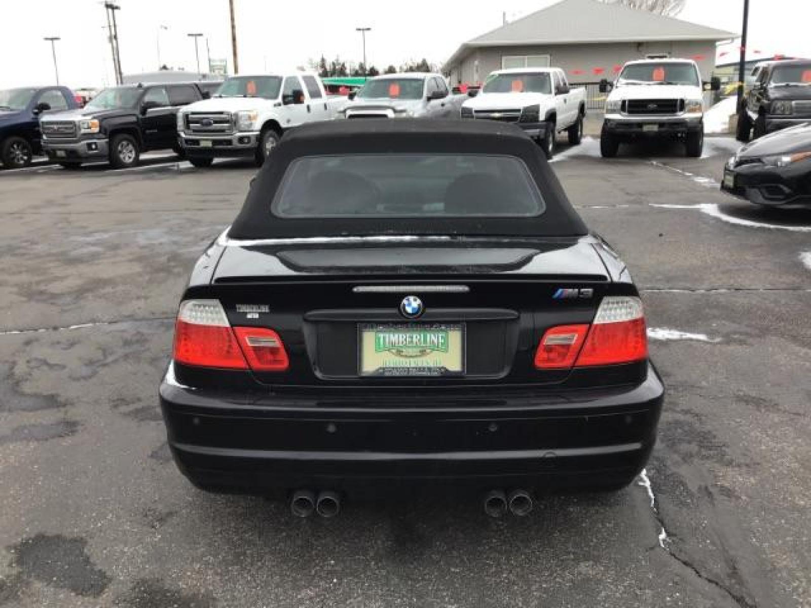 2004 Jet Black with Black Soft Top /Black Leather Interior BMW M3 Convertible (WBSBR93454P) with an 3.2L L6 DOHC 24V engine, 6-Speed Manual transmission, located at 1235 N Woodruff Ave., Idaho Falls, 83401, (208) 523-1053, 43.507172, -112.000488 - This 2004 BMW M3 convertible , has 111,000 miles. It comes with leather interior, power seats, paddle shifters, power windows and locks, and cruise control. At Timberline Auto it is always easy to find a great deal on your next vehicle! Our experienced sales staff can help find the right vehicle wil - Photo #3