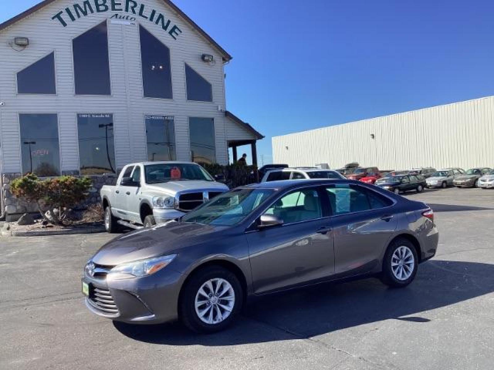 2016 Celestial Silver Metallic /Ash, cloth Toyota Camry LE (4T4BF1FK4GR) with an 2.5L L4 DOHC 16V engine, 6-Speed Automatic transmission, located at 1235 N Woodruff Ave., Idaho Falls, 83401, (208) 523-1053, 43.507172, -112.000488 - The 2016 Toyota Camry LE is a mid-level trim of the popular sedan, offering a blend of comfort, reliability, and efficiency. Here are some of the notable features you might find on the 2016 Toyota Camry LE: 2.5-Liter Four-Cylinder Engine: The Camry LE typically comes equipped with a 2.5-liter four- - Photo #0