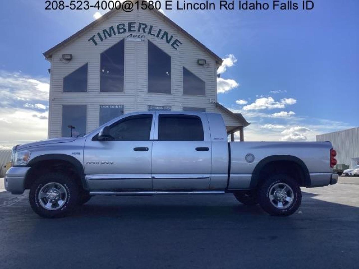 2007 Bright Silver Metallic /Medium Slate Gray Leather Interior Dodge Ram 1500 Laramie Mega Cab 4WD (3D7KS19D77G) with an 5.7L V8 OHV 16V engine, 5-Speed Automatic transmission, located at 1235 N Woodruff Ave., Idaho Falls, 83401, (208) 523-1053, 43.507172, -112.000488 - Photo#0