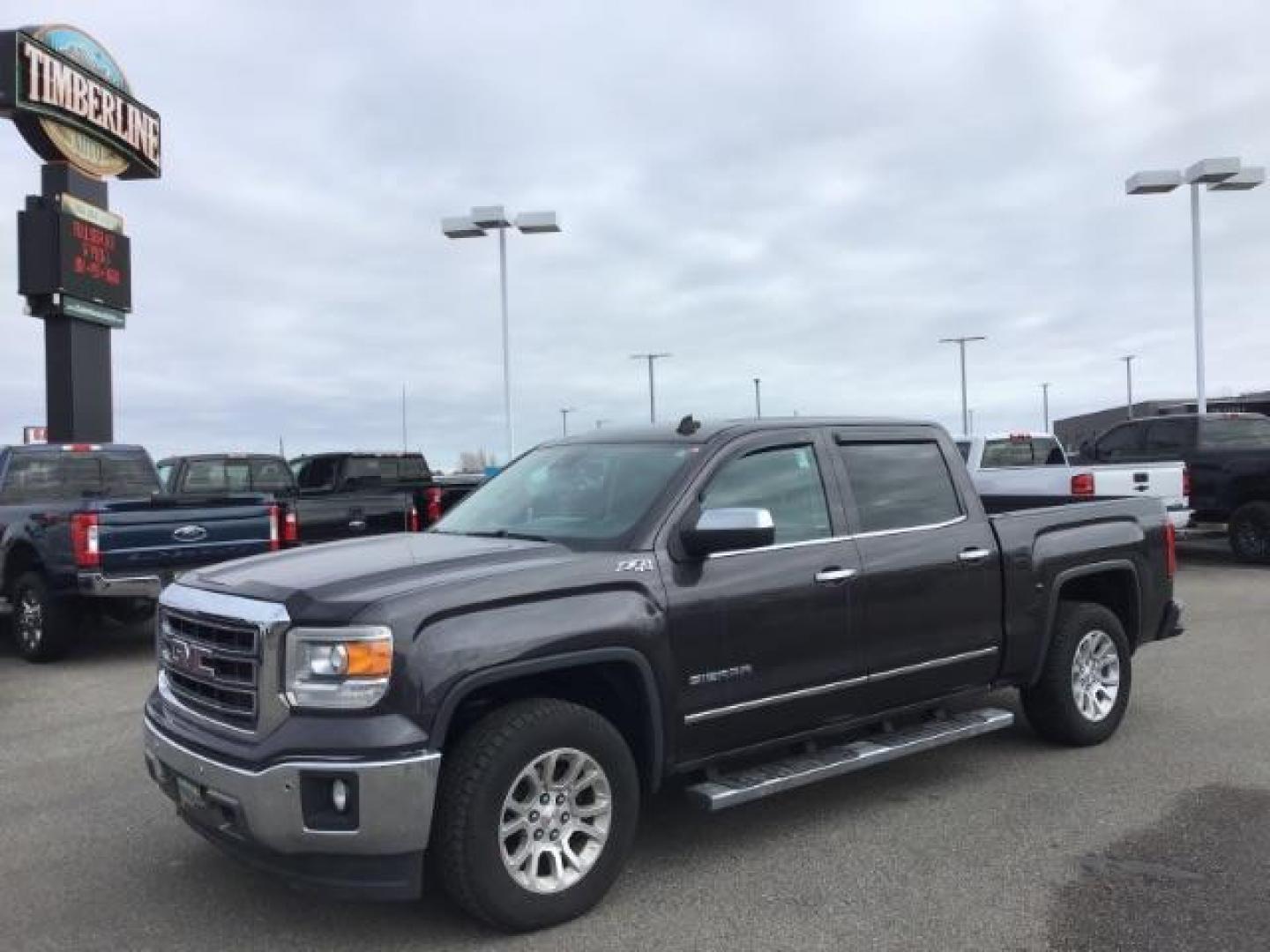 2014 GRAY /LEATHER GMC Sierra 1500 SLT Crew Cab 4WD (3GTU2VEC7EG) with an 5.3L V8 OHV 16V engine, AUTOMATIC transmission, located at 1235 N Woodruff Ave., Idaho Falls, 83401, (208) 523-1053, 43.507172, -112.000488 - This 2014 GMC 1500 SLT, has the 5.3L V8 motor. It comes with leather interior, blue tooth audio, Bose sound, heated seats, back up camera and dual power seats. At Timberline Auto it is always easy to find a great deal on your next vehicle! Our experienced sales staff can help find the right vehicle - Photo#0