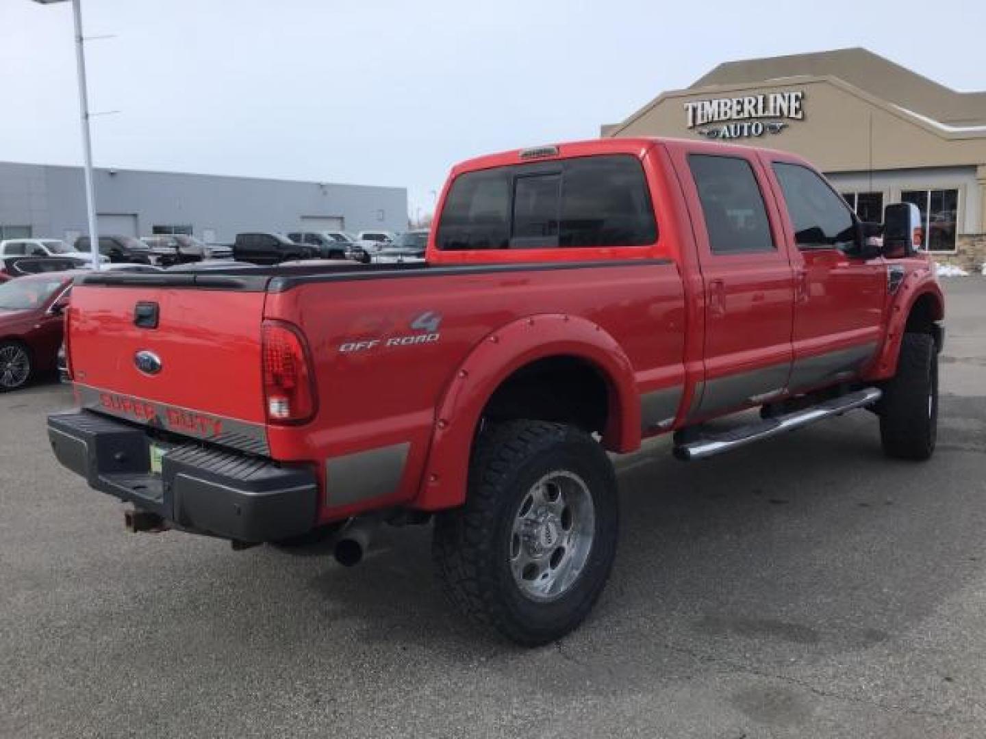 2008 RED /Ebony Leather Interior Ford F-250 SD Lariat Crew Cab 4WD (1FTSW21R38E) with an 6.4L V8 OHV 32V TURBO DIESEL engine, 5-Speed Automatic transmission, located at 1235 N Woodruff Ave., Idaho Falls, 83401, (208) 523-1053, 43.507172, -112.000488 - This 2008 Ford F250 4x4 Lariat, has the 6.4L power stroke motor. It has 133,000 miles. Comes with leather interior, heated seats, sunroof, back up camera, power windows and locks. At Timberline Auto it is always easy to find a great deal on your next vehicle! Our experienced sales staff can help fin - Photo#4