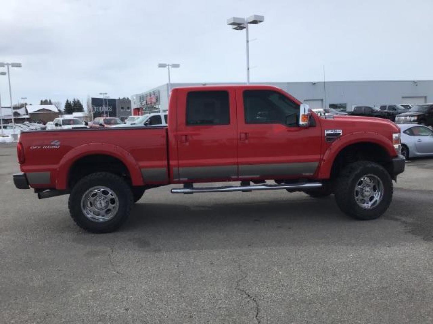 2008 RED /Ebony Leather Interior Ford F-250 SD Lariat Crew Cab 4WD (1FTSW21R38E) with an 6.4L V8 OHV 32V TURBO DIESEL engine, 5-Speed Automatic transmission, located at 1235 N Woodruff Ave., Idaho Falls, 83401, (208) 523-1053, 43.507172, -112.000488 - This 2008 Ford F250 4x4 Lariat, has the 6.4L power stroke motor. It has 133,000 miles. Comes with leather interior, heated seats, sunroof, back up camera, power windows and locks. At Timberline Auto it is always easy to find a great deal on your next vehicle! Our experienced sales staff can help fin - Photo#5