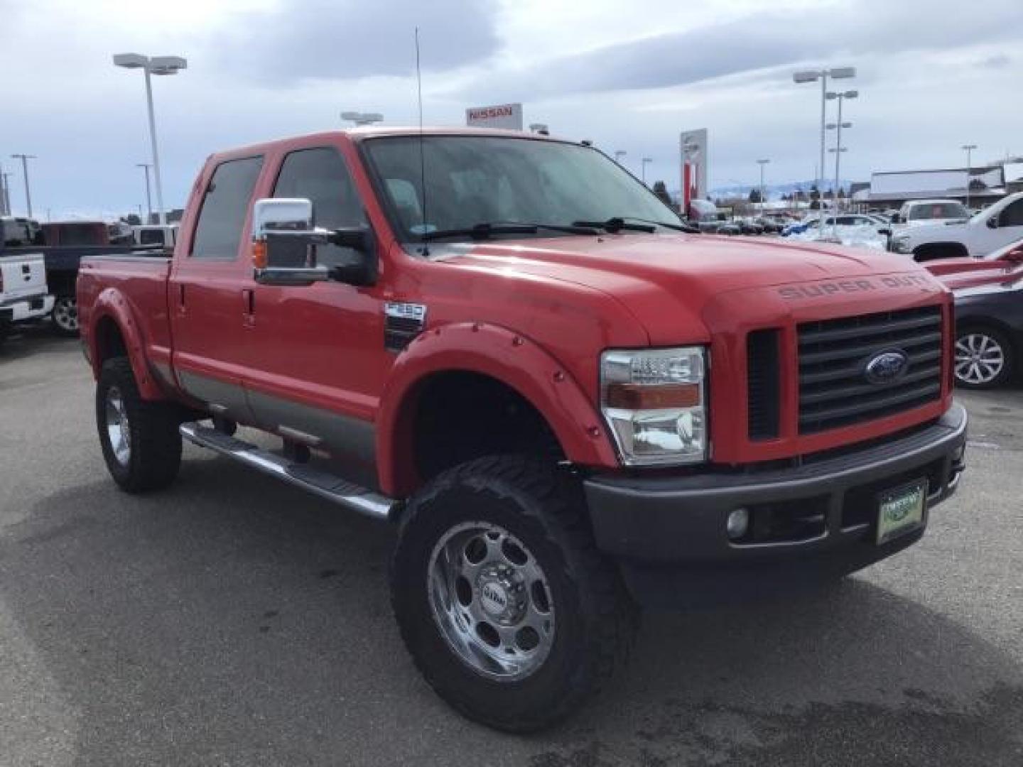 2008 RED /Ebony Leather Interior Ford F-250 SD Lariat Crew Cab 4WD (1FTSW21R38E) with an 6.4L V8 OHV 32V TURBO DIESEL engine, 5-Speed Automatic transmission, located at 1235 N Woodruff Ave., Idaho Falls, 83401, (208) 523-1053, 43.507172, -112.000488 - This 2008 Ford F250 4x4 Lariat, has the 6.4L power stroke motor. It has 133,000 miles. Comes with leather interior, heated seats, sunroof, back up camera, power windows and locks. At Timberline Auto it is always easy to find a great deal on your next vehicle! Our experienced sales staff can help fin - Photo#6