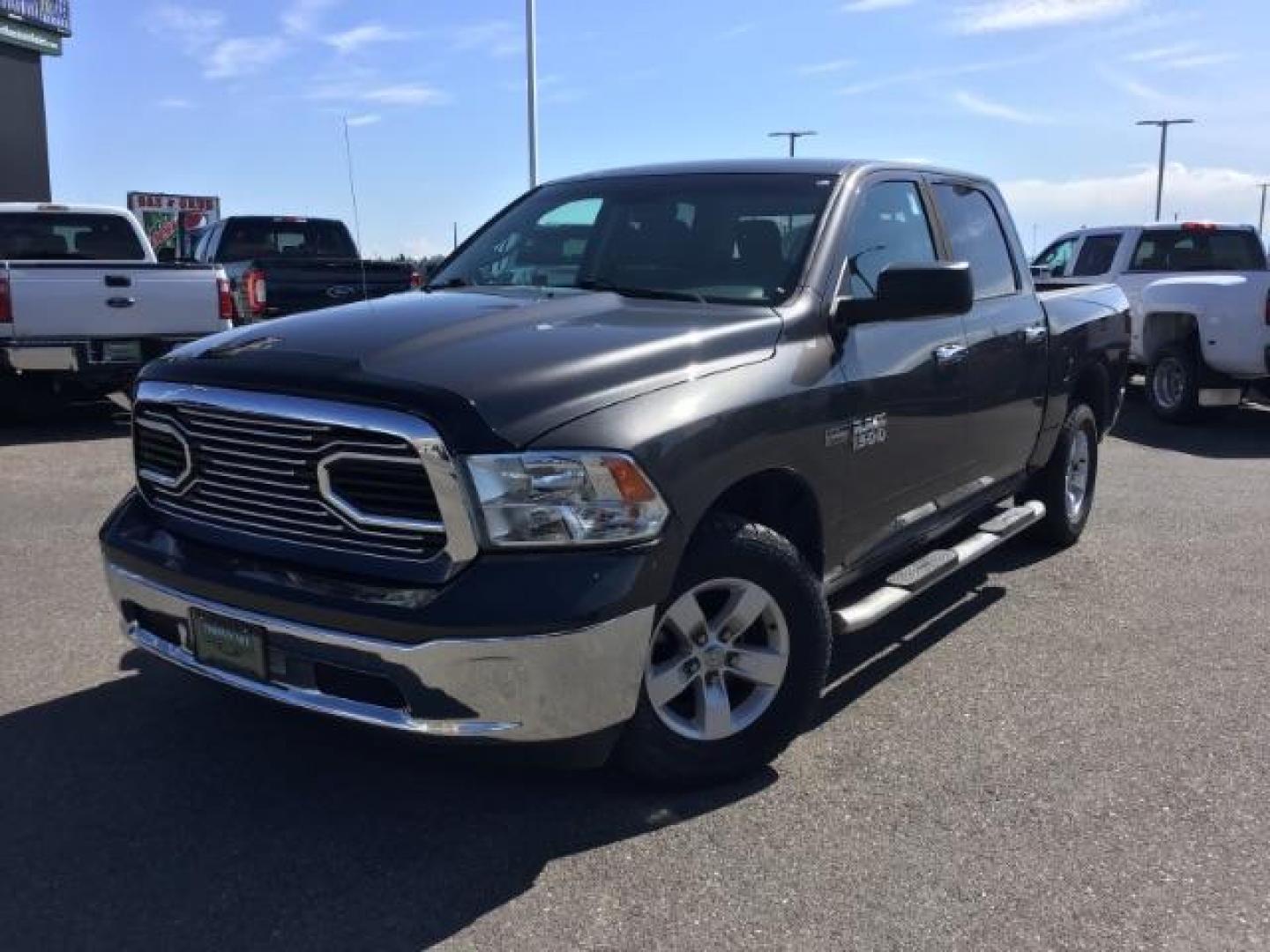 2016 GRAY /GRAY RAM 1500 SLT Crew Cab SWB 4WD (1C6RR7LT5GS) with an 5.7L V8 OHV 16V engine, 8-Speed Automatic transmission, located at 1235 N Woodruff Ave., Idaho Falls, 83401, (208) 523-1053, 43.507172, -112.000488 - If you're in the market for a pick up truck that is not loaded to the gills with computer chips and fancy new features, here's your truck! This 2016 RAM 1500 is your basic up and down 4WD crew cab short bed vehicle. Although it may be basic, it is still very efficient and you'll be able to take adva - Photo#1