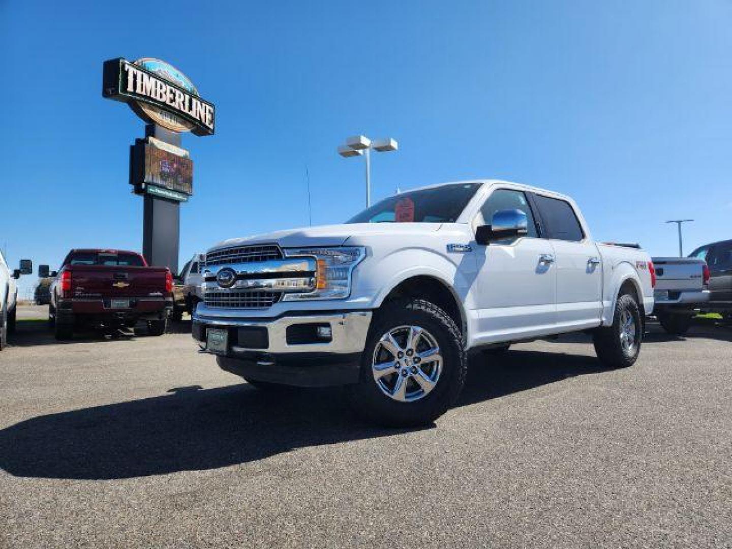 2018 White Platinum Metallic Tri-Coat /Medium Earth Gray, leather Ford F-150 Lariat SuperCrew 6.5-ft. Bed 4WD (1FTEW1EG1JK) with an 3.5L V6 TURBO engine, Automatic transmission, located at 1235 N Woodruff Ave., Idaho Falls, 83401, (208) 523-1053, 43.507172, -112.000488 - The 3.5L EcoBoost is an absolute powerhouse with 375 Horsepower, 470 torque, and a max towing capacity of 14,000lbs! This truck and all its power can still achieve up to 17 MPG in town and up to 23 MPG out on the highway! Not only is it strong and efficient, but it also very comfortable with its 6 l - Photo#0