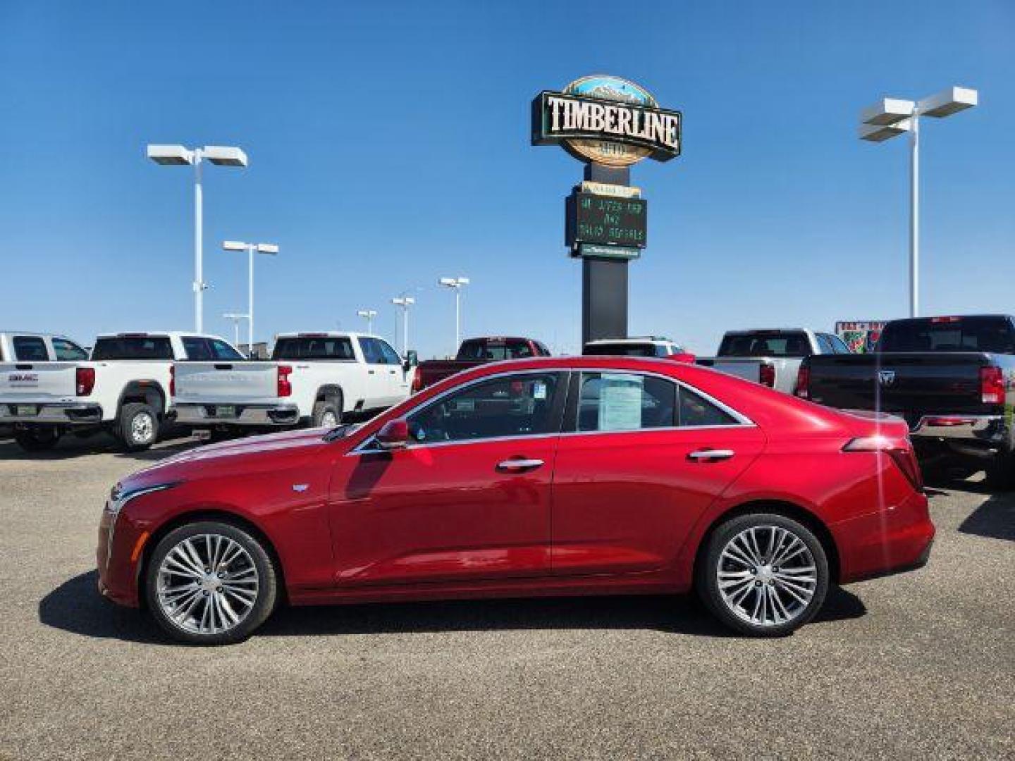 2022 Infrared Tintcoat /Cinnamon w/Jet Black Accents Cadillac CT4 Premium Luxury (1G6DF5RL7N0) with an 2.7L L4 DOHC 16V TURBO engine, 8-Speed Automatic transmission, located at 1235 N Woodruff Ave., Idaho Falls, 83401, (208) 523-1053, 43.507172, -112.000488 - Photo#2