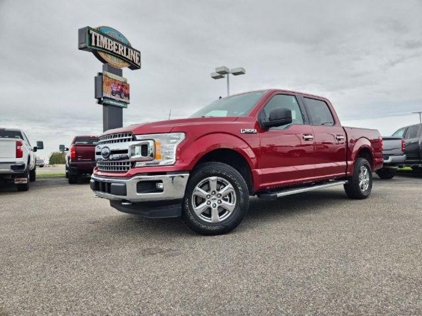 2019 Ruby Red Metallic Tinted Clear Coat /Medium Earth Gray, cloth Ford F-150 XLT SuperCrew 5.5-ft. Bed 4WD (1FTEW1EP4KK) with an 2.7L V6 DOHC 24V engine, Automatic transmission, located at 1235 N Woodruff Ave., Idaho Falls, 83401, (208) 523-1053, 43.507172, -112.000488 - 2019 Ford F-150 XLT with low miles, GOOD YEAR WRANGLER tires with 95% tread left on them, two tone cloth interior with lots of options! At timberline Auto it is always easy to find a great deal on your next vehicle! Our experienced sales staff can help find the right vehicle that will fit your nee - Photo#0