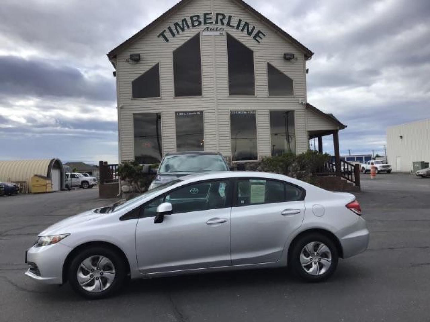 2013 Urban Titanium Metallic /Stone Cloth Interior Honda Civic LX Sedan 5-Speed AT (19XFB2F52DE) with an 1.8L L4 SOHC 16V engine, 5-Speed Automatic transmission, located at 1235 N Woodruff Ave., Idaho Falls, 83401, (208) 523-1053, 43.507172, -112.000488 - At Timberline Auto it is always easy to find a great deal on your next vehicle! Our experienced sales staff can help find the right vehicle will fit your needs. Our knowledgeable finance department has options for almost any credit score. We offer many warranty contract options to protect you new pr - Photo#1