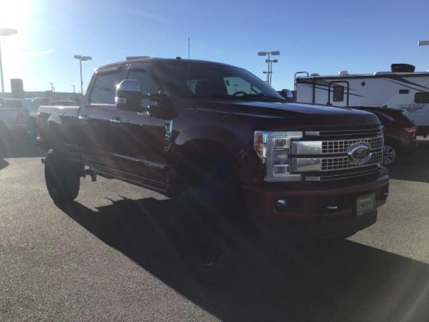 2018 RED /LEATHER Ford F-350 SD PLATINUM (1FT8W3BT4JE) with an 6.7 engine, AUTOMATIC transmission, located at 1235 N Woodruff Ave., Idaho Falls, 83401, (208) 523-1053, 43.507172, -112.000488 - This 2018 Ford F350 Platinum , has the 6.7L V8 diesel motor. Comes with retractable running boards, turnover ball, in the bed of the truck, push button start, navigation, lift kit, heated and cooled seats, sunroof, and bluetooth. At Timberline Auto it is always easy to find a great deal on your next - Photo#6