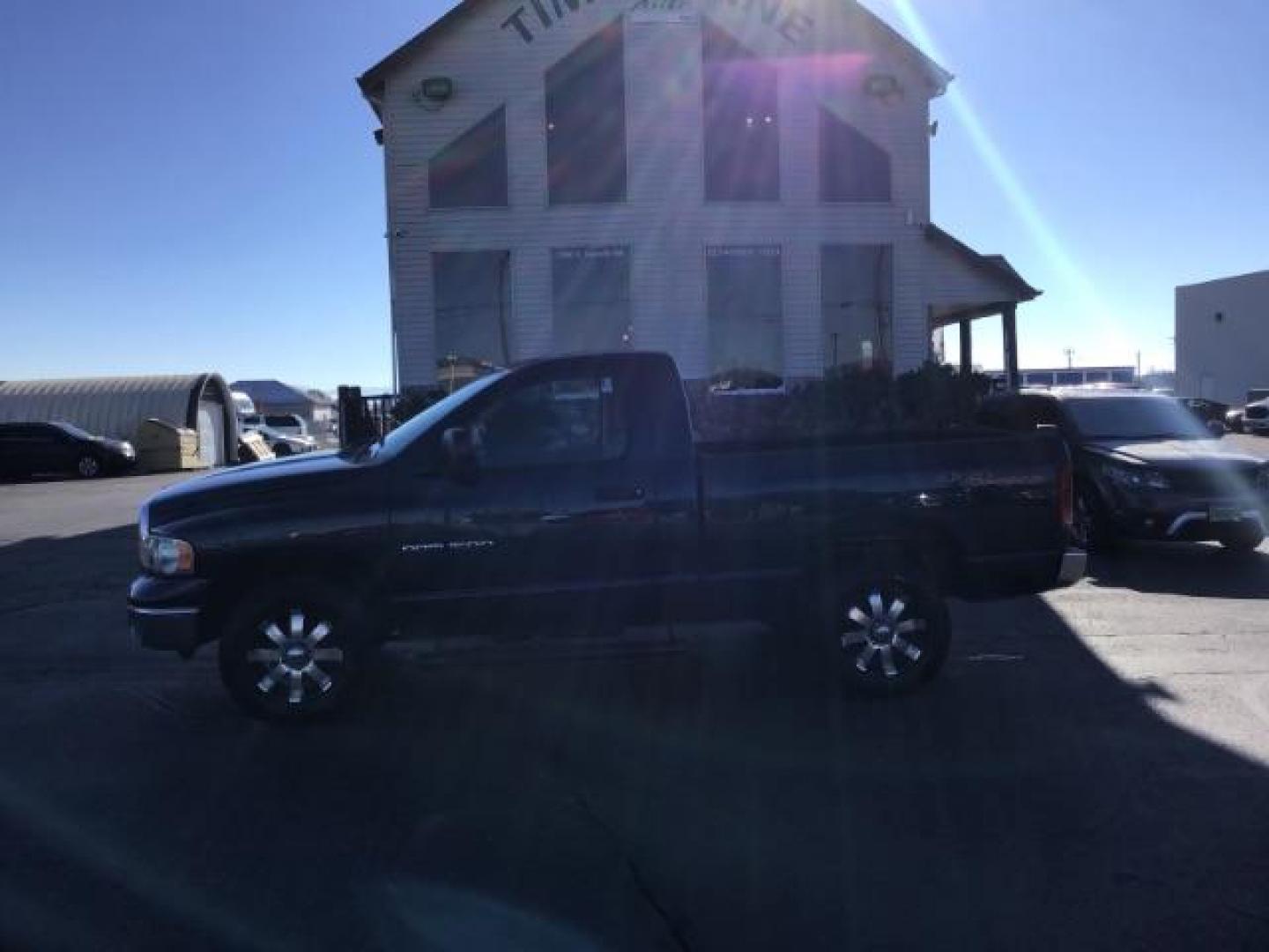 2003 Atlantic Blue Pearlcoat /Dark Slate Gray Cloth Interior Dodge Ram 1500 SLT Short Bed 4WD (1D7HU16NX3J) with an 4.7L V8 SOHC 16V engine, 5-Speed Automatic transmission, located at 1235 N Woodruff Ave., Idaho Falls, 83401, (208) 523-1053, 43.507172, -112.000488 - This 2003 Dodge Ram 1500 single cab, has 149,000. Comes with cloth interior, 4x4, cruise control, power locks, and power windows. At Timberline Auto it is always easy to find a great deal on your next vehicle! Our experienced sales staff can help find the right vehicle will fit your needs. Our knowl - Photo#1