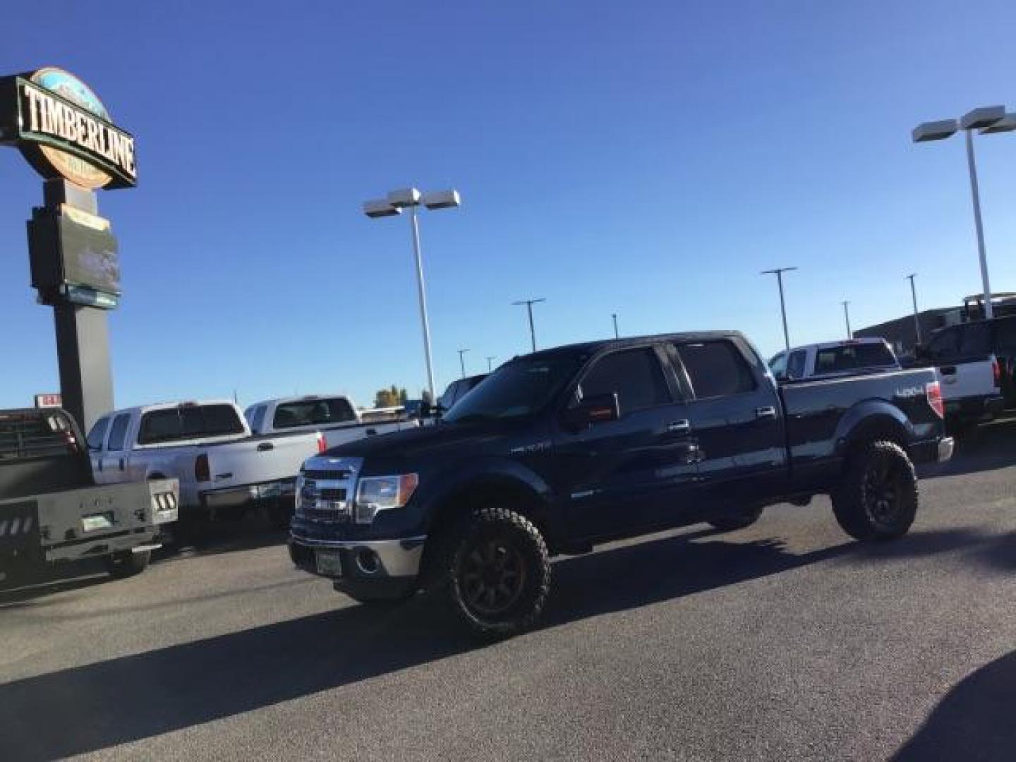 2014 Blue Jeans Metallic /Steel Gray Ford F-150 XLT SuperCrew 6.5-ft. Bed 4WD (1FTFW1ET2EK) with an 3.5L V6 TURBO engine, 6-Speed Automatic transmission, located at 1235 N Woodruff Ave., Idaho Falls, 83401, (208) 523-1053, 43.507172, -112.000488 - This 2014 Ford F150 XLT, has the 3.5L V6 motor. It only has 54,814 miles. It has keyless entry, bluetooth, and back up camera. At Timberline Auto it is always easy to find a great deal on your next vehicle! Our experienced sales staff can help find the right vehicle that will fit your needs. Our kn - Photo#0