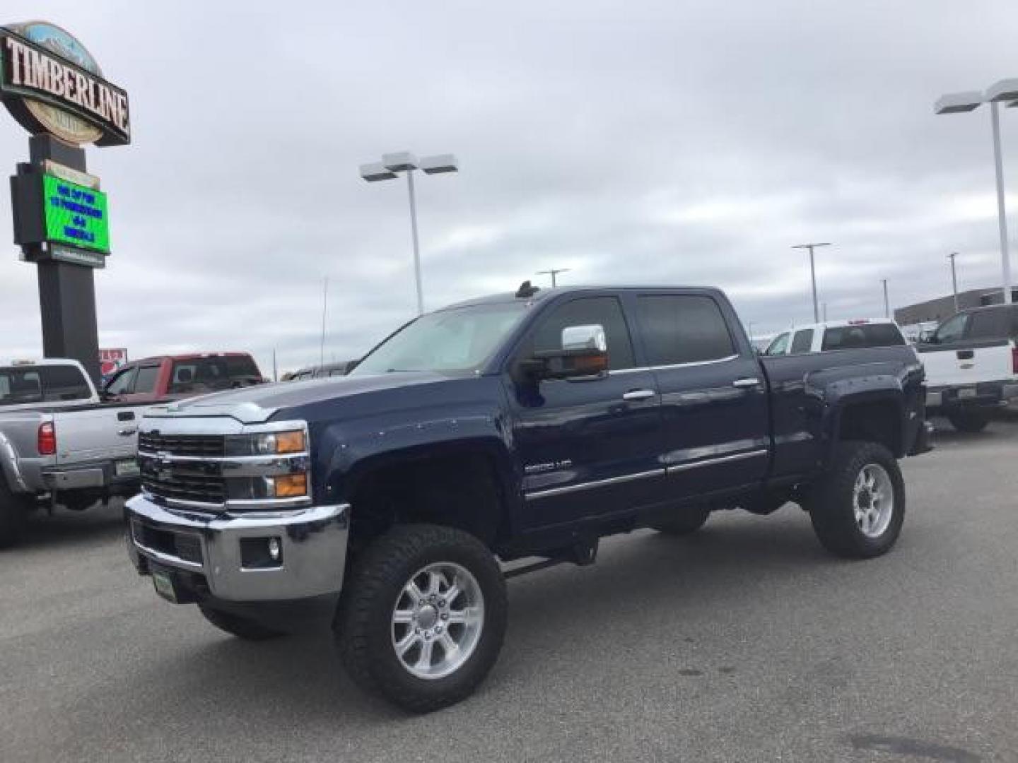 2016 Deep Ocean Blue Metallic /Cocoa/Dune, leather Chevrolet Silverado 3500HD LTZ Crew Cab 4WD (1GC4K0C86GF) with an 6.6L V8 OHV 32V TURBO DIESEL engine, 6-Speed Automatic transmission, located at 1235 N Woodruff Ave., Idaho Falls, 83401, (208) 523-1053, 43.507172, -112.000488 - This 2016 Chevrolet 3500 LTZ, has the 6.6L diesel motor. It has 160,031 miles. It comes with leather interior, tinted windows, back up camera, bluetooth, integrated trailer brake, and spray in bed liner. At Timberline Auto it is always easy to find a great deal on your next vehicle! Our experienced - Photo#0