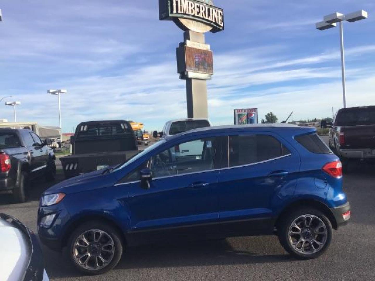 2020 Blue Candy Metallic Tinted Clearcoat /Medium Light Stone, leather Ford EcoSport Titanium AWD (MAJ6S3KL8LC) with an 2.0L L4 DOHC 16V engine, 6-Speed Automatic transmission, located at 1235 N Woodruff Ave., Idaho Falls, 83401, (208) 523-1053, 43.507172, -112.000488 - This 2020 Ford EcoSport Titanium , has the 3.7L motor . It is AWD. It only has 29,932 miles. It has a heated steering wheel, push button start, back up camera, leather interior, heated seats, and sunroof. At Timberline Auto it is always easy to find a great deal on your next vehicle! Our experience - Photo#1