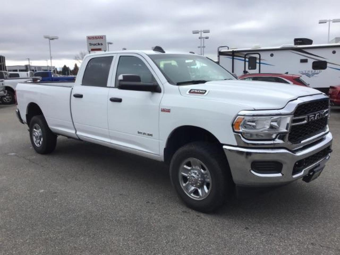 2021 Bright White Clear Coat /Black/Diesel Gray RAM 2500 Tradesman Crew Cab LWB 4WD (3C6UR5HJ9MG) with an 6.4L V8 engine, 6-Speed Automatic transmission, located at 1235 N Woodruff Ave., Idaho Falls, 83401, (208) 523-1053, 43.507172, -112.000488 - This 2021 Ram 2500 Tradesmen, has the 6.4L V8 motor. It has 52,634 miles. Comes with cloth interior, back up camera, keyless remote, and bluetooth. At Timberline Auto it is always easy to find a great deal on your next vehicle! Our experienced sales staff can help find the right vehicle that will fi - Photo#6