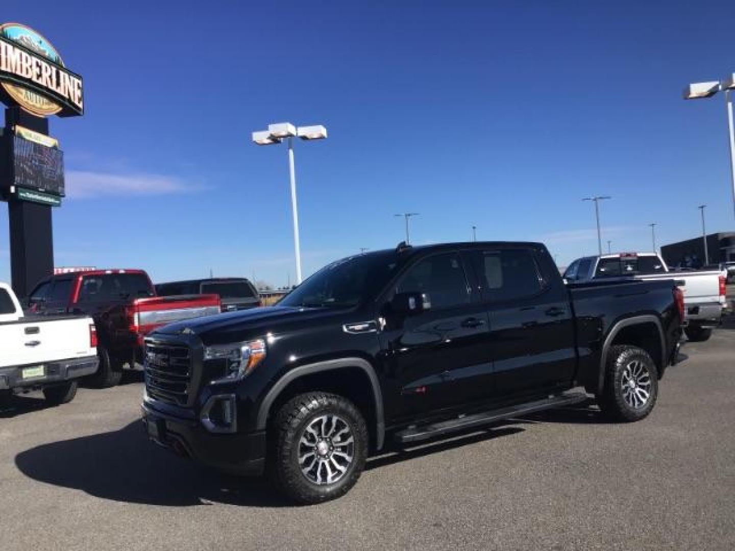 2020 Carbon Black Metallic /Jet Black w/Kalahari Accents, leather GMC Sierra 1500 AT4 Crew Cab Short Box 4WD (1GTP9EEL2LZ) with an 6.2L V8 OHV 16V engine, 6-Speed Automatic transmission, located at 1235 N Woodruff Ave., Idaho Falls, 83401, (208) 523-1053, 43.507172, -112.000488 - This 2020 GMC Sierra AT4, only has 46,417 miles. It comes with leather interior, heated and cooled seats, heads up display, sunroof, integrated trailer brake, and bluetooth. At Timberline Auto it is always easy to find a great deal on your next vehicle! Our experienced sales staff can help find the - Photo#0