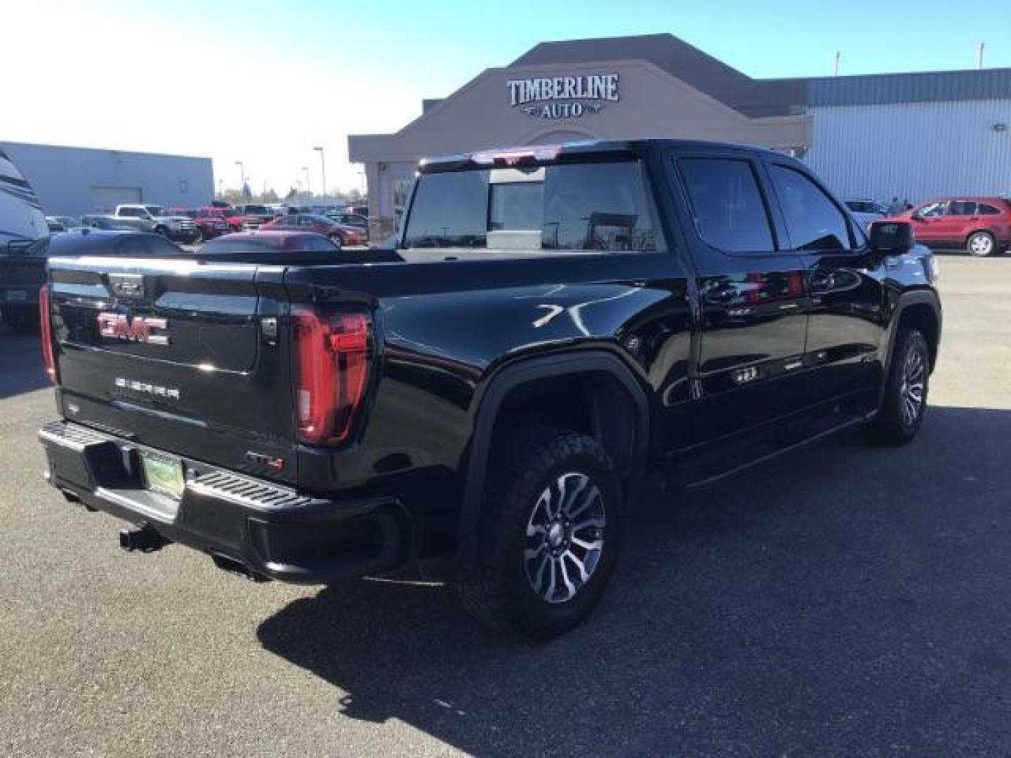 2020 Carbon Black Metallic /Jet Black w/Kalahari Accents, leather GMC Sierra 1500 AT4 Crew Cab Short Box 4WD (1GTP9EEL2LZ) with an 6.2L V8 OHV 16V engine, 6-Speed Automatic transmission, located at 1235 N Woodruff Ave., Idaho Falls, 83401, (208) 523-1053, 43.507172, -112.000488 - This 2020 GMC Sierra AT4, only has 46,417 miles. It comes with leather interior, heated and cooled seats, heads up display, sunroof, integrated trailer brake, and bluetooth. At Timberline Auto it is always easy to find a great deal on your next vehicle! Our experienced sales staff can help find the - Photo#4