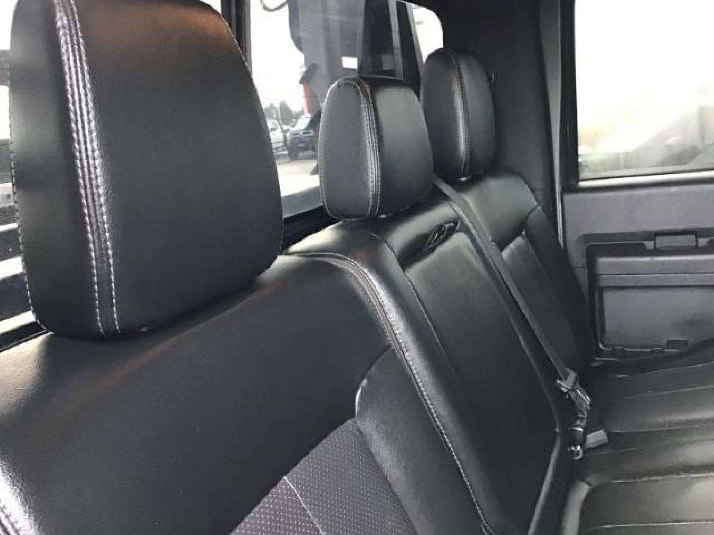 2013 GRAY /Black Leather Interior Ford F-450 SD Lariat Crew Cab DRW 4WD (1FT8W4DT1DE) with an 6.7L V8 OHV 16V DIESEL engine, 6-Speed Automatic transmission, located at 1235 N Woodruff Ave., Idaho Falls, 83401, (208) 523-1053, 43.507172, -112.000488 - This 2013 Ford F450, has the 6.7L diesel motor. It has 223,337 miles. It has a flatbed, with turn over ball. The interior has leather seats, back up camera, heated seats, and power sunroof. At Timberline Auto it is always easy to find a great deal on your next vehicle! Our experienced sales staff ca - Photo#19