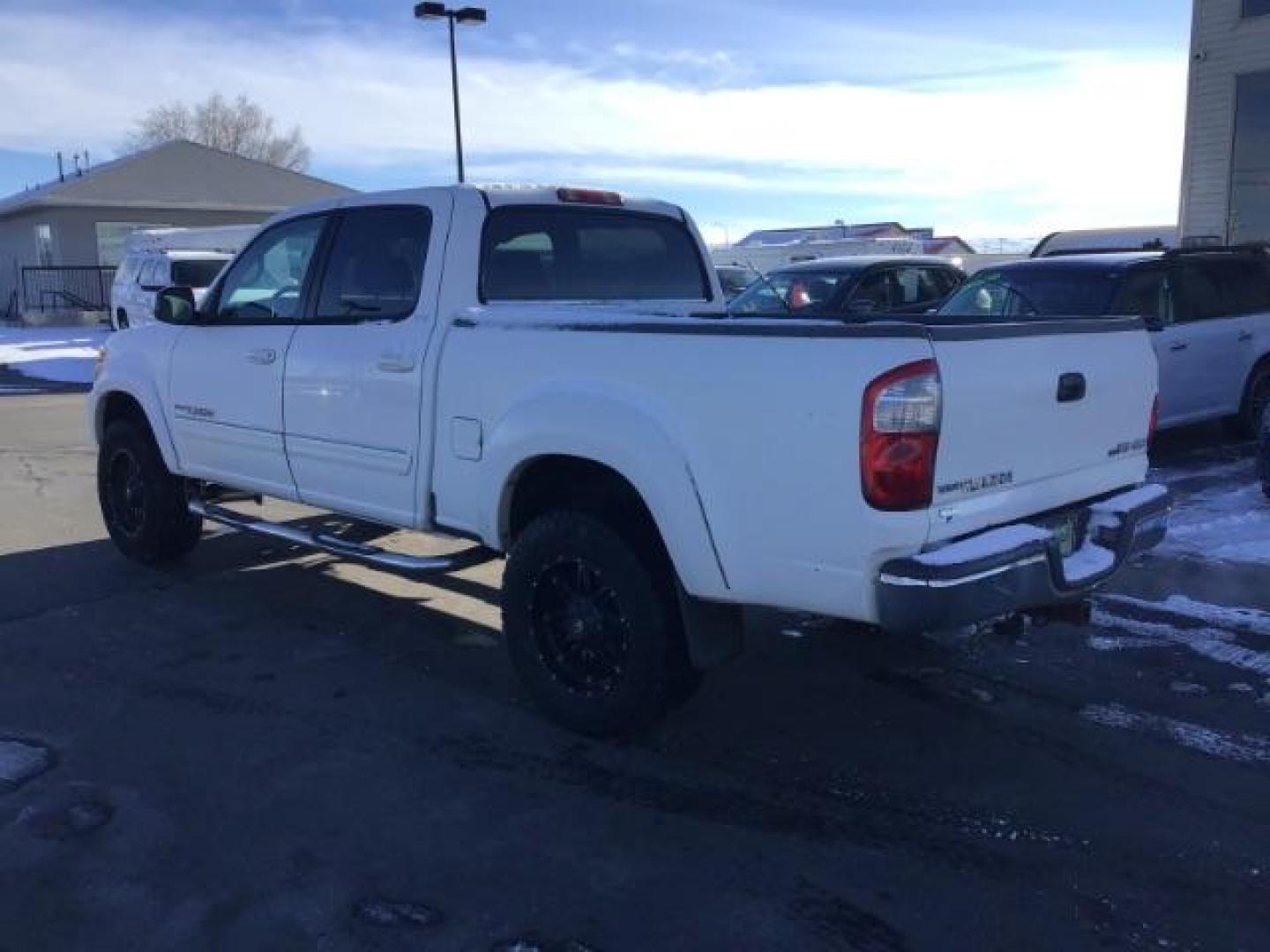 2004 Natural White /Gray Cloth Interior Toyota Tundra SR5 Double Cab 4WD (5TBDT44144S) with an 4.7L V8 DOHC 32V engine, 4-Speed Automatic transmission, located at 1235 N Woodruff Ave., Idaho Falls, 83401, (208) 523-1053, 43.507172, -112.000488 - This 2004 Toyota Tundra SR5 Double Cab 4WD, has cloth interior, cruise control, and AM/FM CD stereo. At Timberline Auto it is always easy to find a great deal on your next vehicle! Our experienced sales staff can help find the right vehicle will fit your needs. Our knowledgeable finance department h - Photo#2