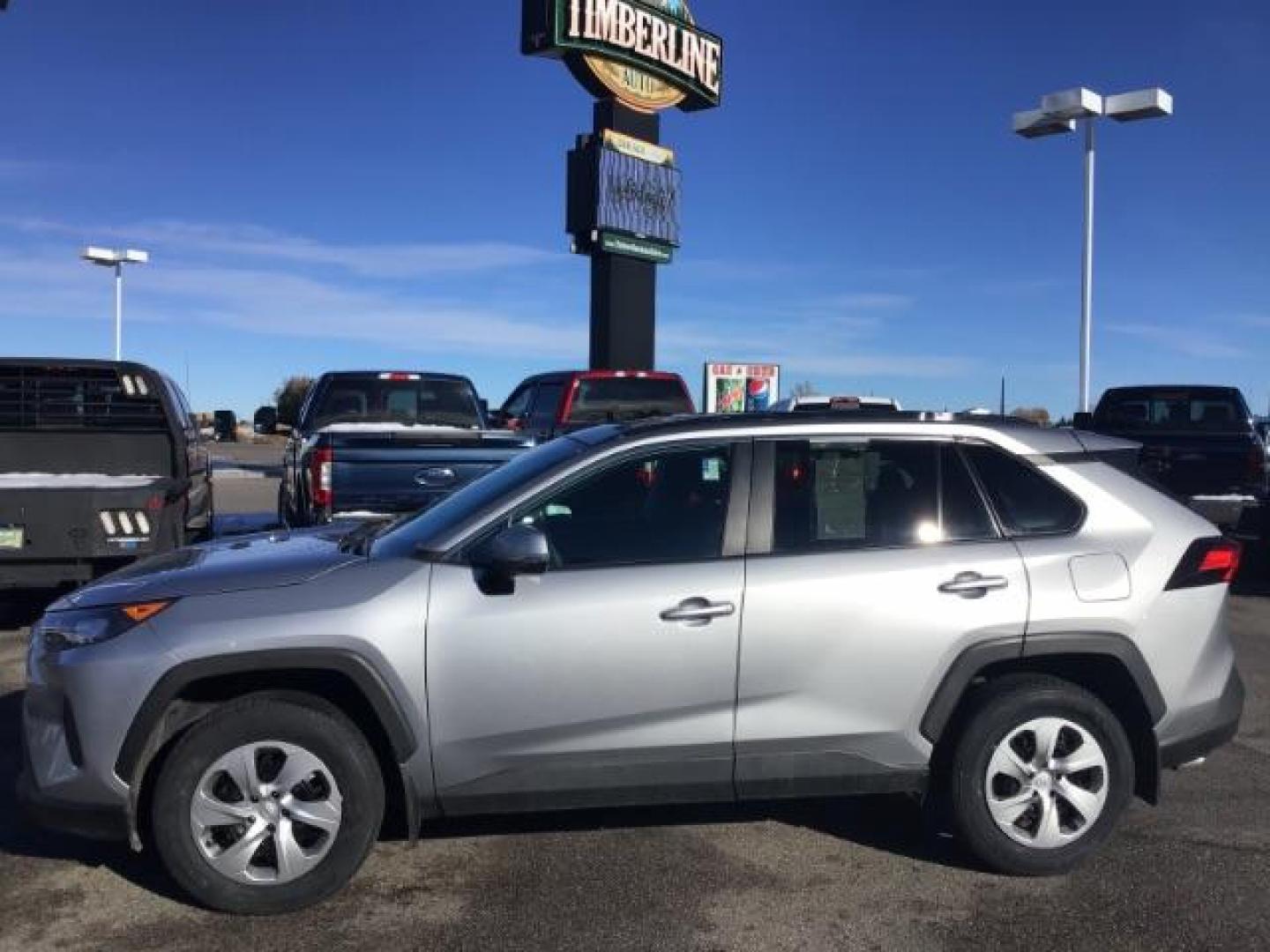 2021 Silver Sky Metallic /Black, cloth Toyota RAV4 LE AWD (2T3G1RFV9MC) with an 2.5L L4 DOHC 16V engine, 8-Speed Automatic transmission, located at 1235 N Woodruff Ave., Idaho Falls, 83401, (208) 523-1053, 43.507172, -112.000488 - This 2021 Toyota Rav4 LE, is AWD, has the 2.5L 4cyl. motor. It has 62,356 miles. Comes with cloth interior, back up camera, lane assist, blind spot, blue tooth and power locks and windows. At Timberline Auto it is always easy to find a great deal on your next vehicle! Our experienced sales staff can - Photo#1