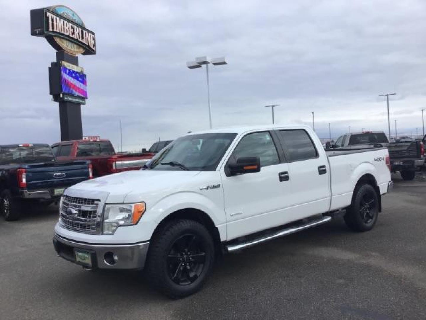 2014 Oxford White /Steel Gray Ford F-150 XLT SuperCrew 5.5-ft. Bed 4WD (1FTFW1ET1EK) with an 3.5L V6 TURBO engine, 6-Speed Automatic transmission, located at 1235 N Woodruff Ave., Idaho Falls, 83401, (208) 523-1053, 43.507172, -112.000488 - This 2014 Ford F150 XLT has the 3.5L eco boost motor. It has 111,000 miles. It comes with cloth interior, AM/FM CD stereo, blue tooth audio, power windows, power locks, and is a local trade. At Timberline Auto it is always easy to find a great deal on your next vehicle! Our experienced sales staff - Photo#0