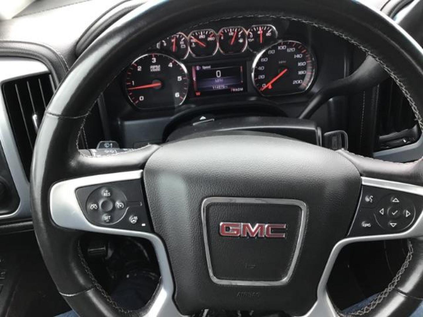 2015 Onyx Black /Jet Black, leather GMC Sierra 1500 SLT Double Cab 4WD (1GTV2VEC6FZ) with an 5.3L V8 OHV 16V engine, 6-Speed Automatic transmission, located at 1235 N Woodruff Ave., Idaho Falls, 83401, (208) 523-1053, 43.507172, -112.000488 - This 2015 GMC 1500 4x4 SLT, has the 5.3L motor. It has 114,000 miles. Comes with leather interior, heated and cooled seats, touch screen stereo, blue tooth audio, and remote start. At Timberline Auto it is always easy to find a great deal on your next vehicle! Our experienced sales staff can help fi - Photo#14