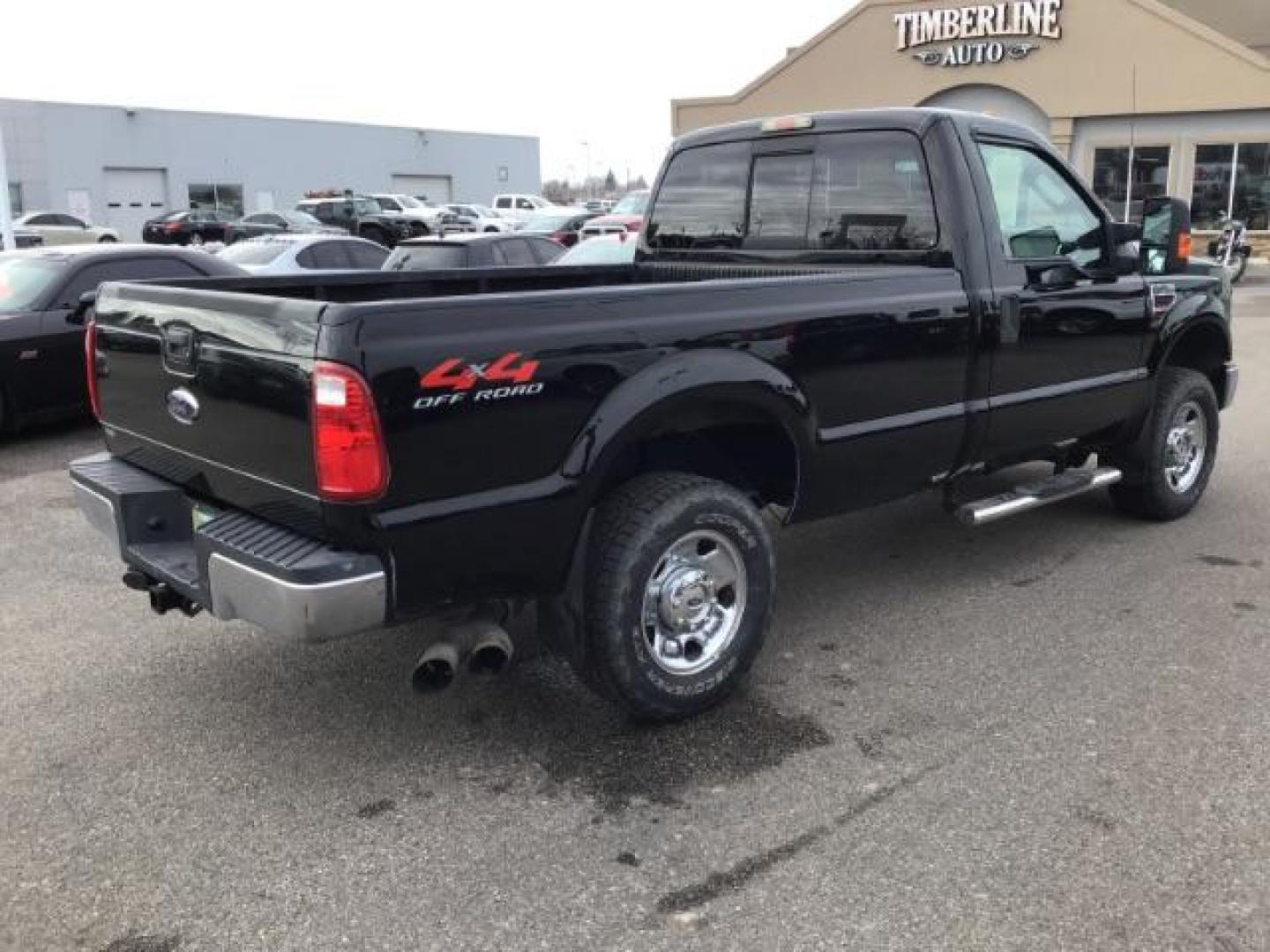 2008 Black /Medium Stone Cloth Interior Ford F-250 SD XLT 4WD (1FTSF21RX8E) with an 6.4L V8 OHV 32V TURBO DIESEL engine, 5-Speed Automatic transmission, located at 1235 N Woodruff Ave., Idaho Falls, 83401, (208) 523-1053, 43.507172, -112.000488 - This 2008 Ford F250 single cab XLT, has the 6.4L diesel motor. It has 116,000 miles. Comes with cloth interior, cruise control, power windows and locks, and it does come with a turn over ball. At Timberline Auto it is always easy to find a great deal on your next vehicle! Our experienced sales staff - Photo#4