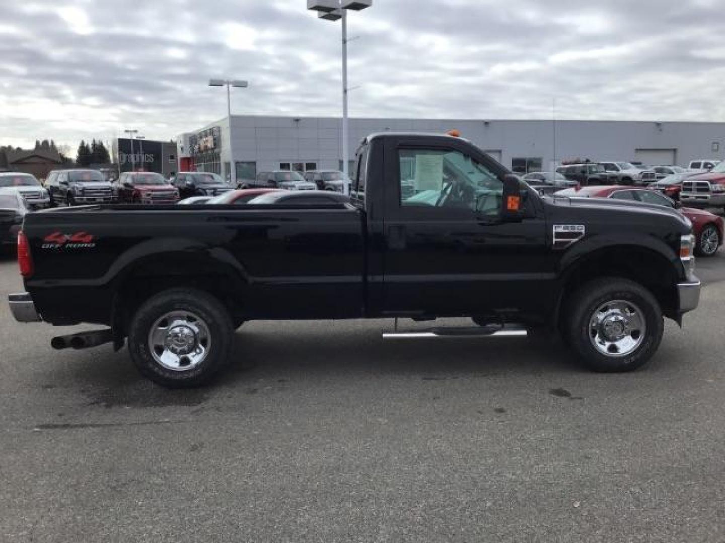 2008 Black /Medium Stone Cloth Interior Ford F-250 SD XLT 4WD (1FTSF21RX8E) with an 6.4L V8 OHV 32V TURBO DIESEL engine, 5-Speed Automatic transmission, located at 1235 N Woodruff Ave., Idaho Falls, 83401, (208) 523-1053, 43.507172, -112.000488 - This 2008 Ford F250 single cab XLT, has the 6.4L diesel motor. It has 116,000 miles. Comes with cloth interior, cruise control, power windows and locks, and it does come with a turn over ball. At Timberline Auto it is always easy to find a great deal on your next vehicle! Our experienced sales staff - Photo#5