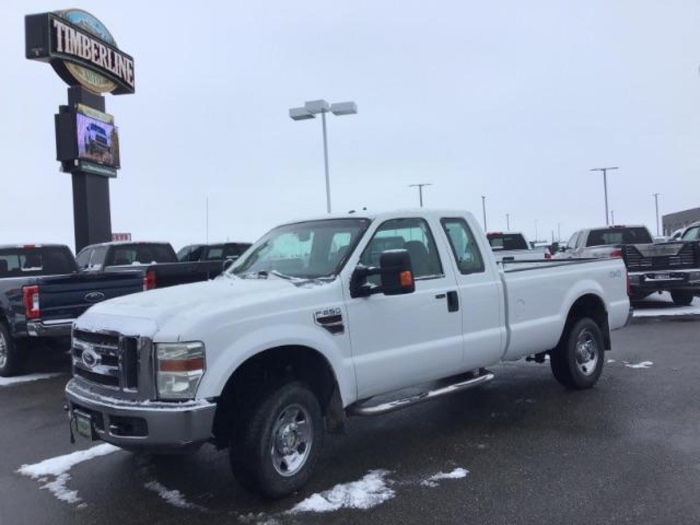 2008 Oxford White Ford F-250 SD EXTENDED CAB PICKUP 4-DR (1FTSX21R68E) with an 6.4L V8 OHV 32V TURBO DIESEL engine, 5-Speed Automatic transmission, located at 1235 N Woodruff Ave., Idaho Falls, 83401, (208) 523-1053, 43.507172, -112.000488 - This 2008 Ford F250 XLT has the 6.4L diesel motor. It has fixed running boards, cloth interior, AM/FM CD stereo, keyless remote, power locks, power windows, and integrated trailer brake. At Timberline Auto it is always easy to find a great deal on your next vehicle! Our experienced sales staff can h - Photo#0