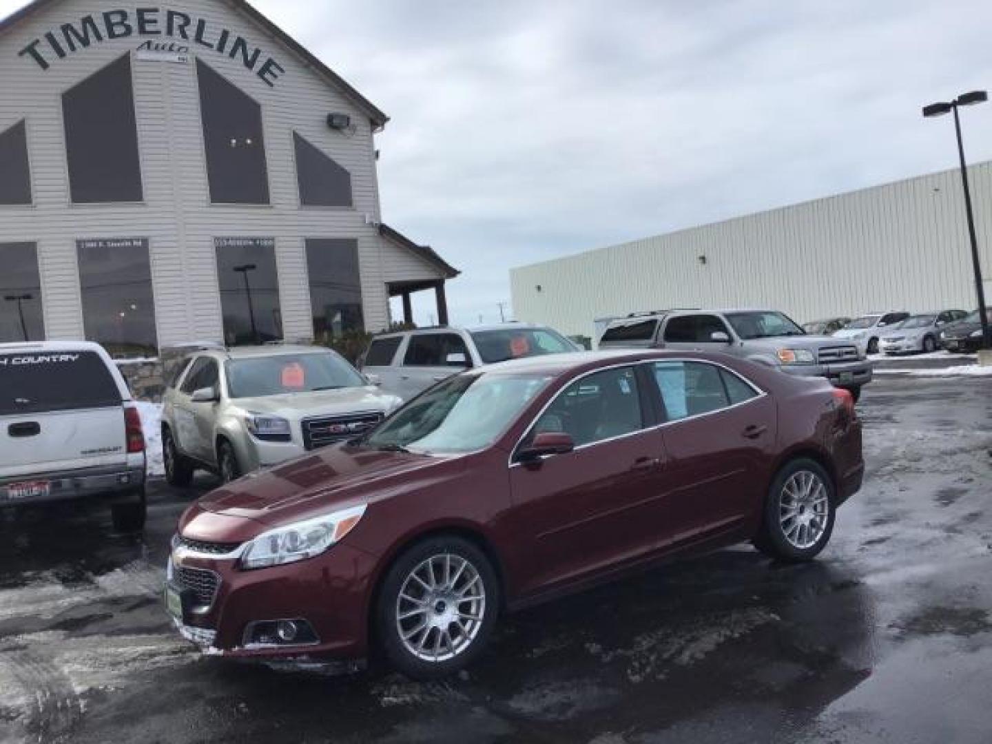 2015 Butte Red Metallic Chevrolet Malibu SEDAN 4-DR (1G11D5SL5FF) with an 2.5L L4 DOHC 16V engine, 6-Speed Automatic transmission, located at 1235 N Woodruff Ave., Idaho Falls, 83401, (208) 523-1053, 43.507172, -112.000488 - This 2015 Chevrolet Malibu 2LT, has 134,000 miles. Comes with Leather interior, heated seats, power seats, blue tooth audio, touch screen stereo, and back up camera. At Timberline Auto it is always easy to find a great deal on your next vehicle! Our experienced sales staff can help find the right v - Photo#0