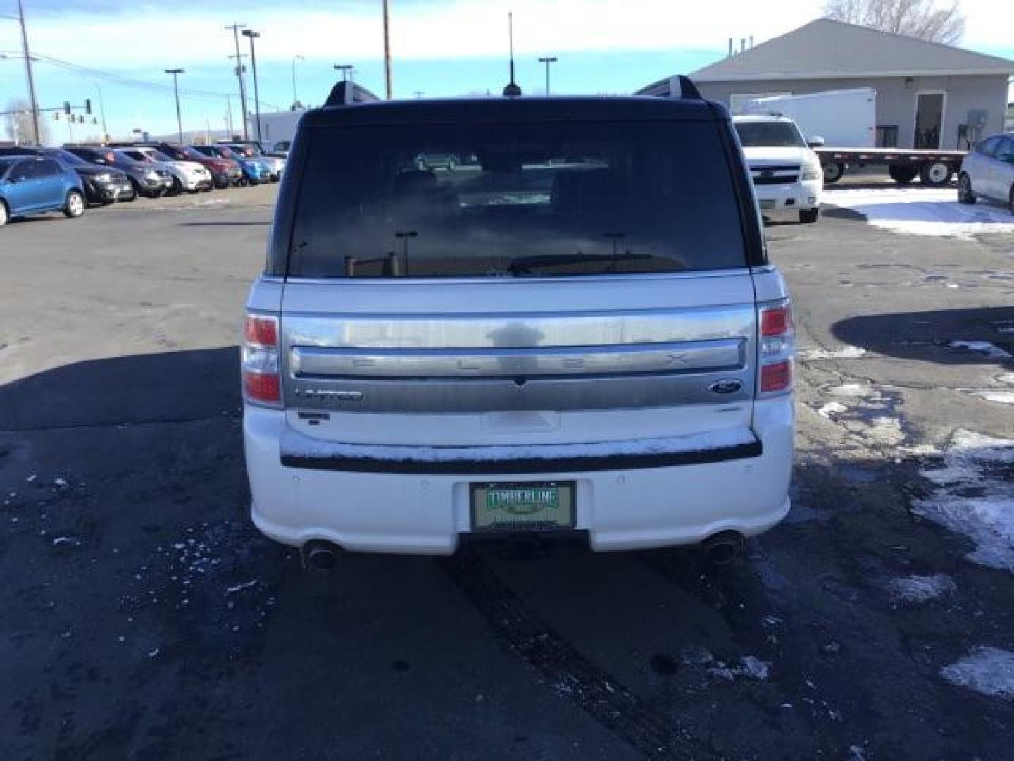 2013 White Platinum Metallic Tricoat /Charcoal Black Leather Interior Ford Flex Limited AWD (2FMHK6DT3DB) with an 3.5L V6 DOHC 24V engine, 6-Speed Automatic Overdrive transmission, located at 1235 N Woodruff Ave., Idaho Falls, 83401, (208) 523-1053, 43.507172, -112.000488 - This 2013 Ford Flex Limited AWD, has 108,000 miles. It comes with leather interior, heated seats, touch screen stereo, blue tooth audio, and a sunroof. At Timberline Auto it is always easy to find a great deal on your next vehicle! Our experienced sales staff can help find the right vehicle will fit - Photo#3