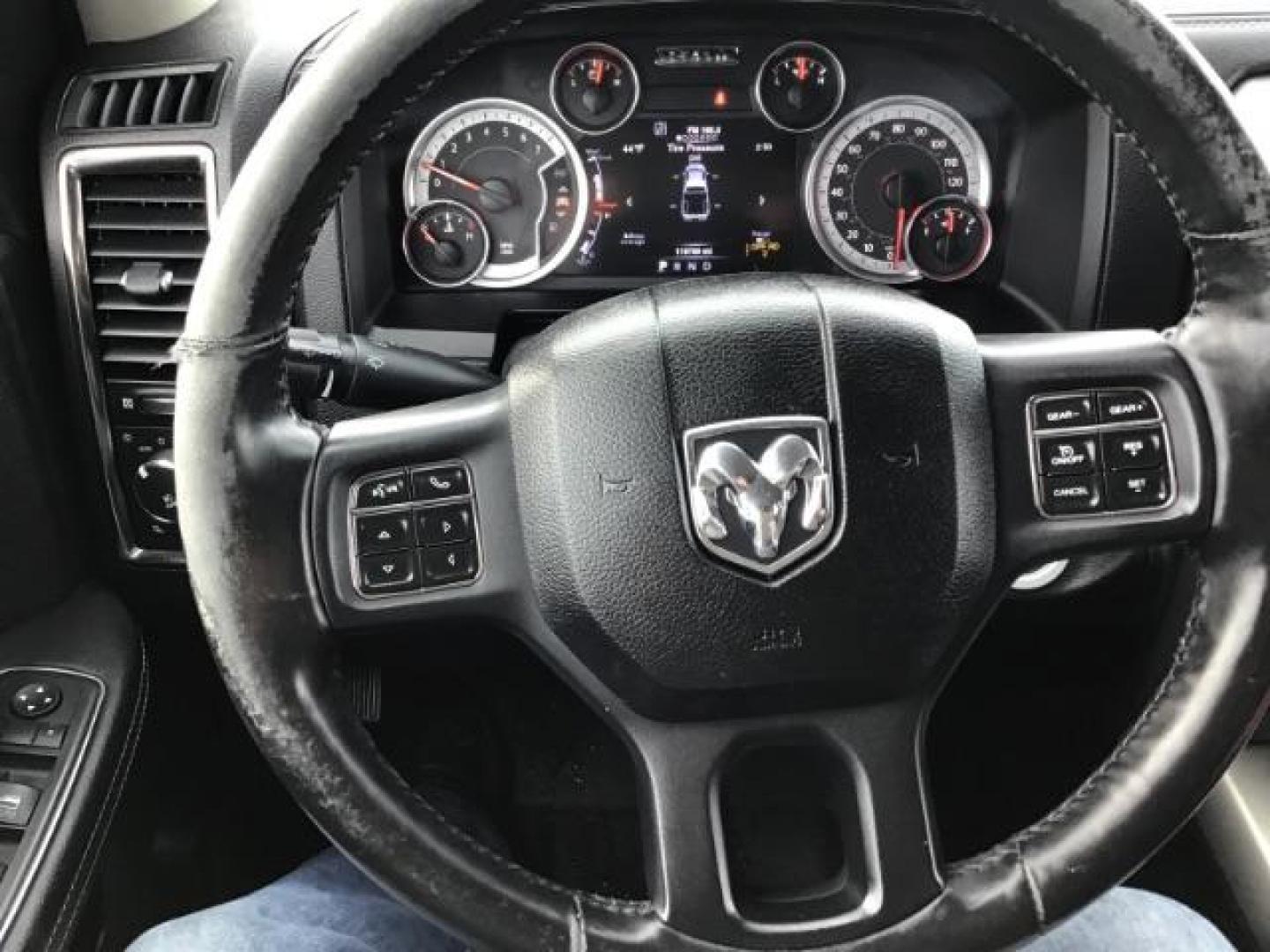 2014 Bright White Clearcoat /Black RAM 1500 Sport Crew Cab LWB 4WD (1C6RR7UT5ES) with an 5.7L V8 OHV 16V engine, 8-Speed Automatic transmission, located at 1235 N Woodruff Ave., Idaho Falls, 83401, (208) 523-1053, 43.507172, -112.000488 - This 2014 Ram 1500 Sport 4x4, has the 5.7L Hemi motor. It has 115,000 miles. Comes with leather interior, heated and cooled seats, power seats, blue tooth audio, back up camera, and power windows and locks. At Timberline Auto it is always easy to find a great deal on your next vehicle! Our experienc - Photo#14