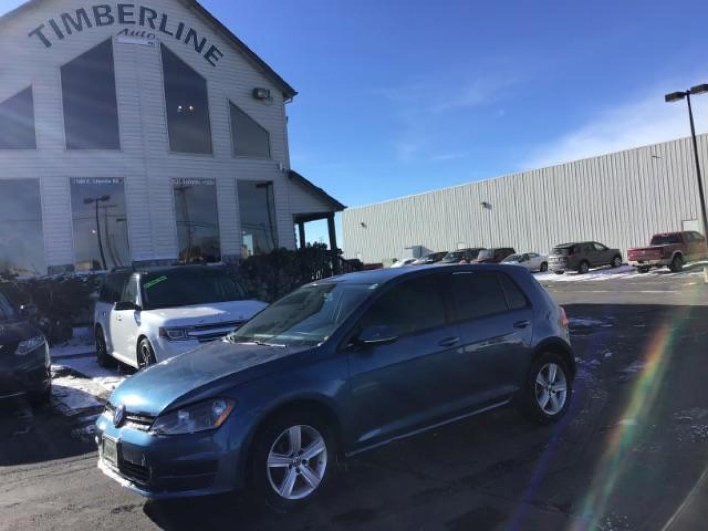 2015 Blue Silk Metallic /Black, leatherette Volkswagen Golf TDI S 6A (3VW2A7AU2FM) with an 2.0L L4 SOHC 16V TURBO DIESEL engine, 6-Speed Automatic transmission, located at 1235 N Woodruff Ave., Idaho Falls, 83401, (208) 523-1053, 43.507172, -112.000488 - This 2015 Volkswagen Golf , has the 2.0L TDI motor. It has 116,000 miles. Comes with leather interior, touch screen stereo, blue tooth audio, steering wheel controls, and cruise control. At Timberline Auto it is always easy to find a great deal on your next vehicle! Our experienced sales staff can h - Photo#0