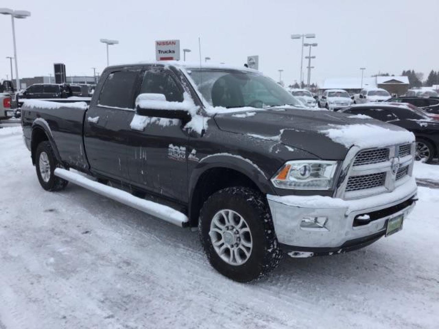 2016 Granite Crystal Metallic Clear Coat /Black, leather RAM 3500 Laramie Crew Cab LWB 4WD (3C63R3JL3GG) with an 6.7L L6 OHV 24V TURBO DIESEL engine, 6-Speed Automatic transmission, located at 1235 N Woodruff Ave., Idaho Falls, 83401, (208) 523-1053, 43.507172, -112.000488 - This 2016 Ram 3500 Laramie 4x4, has the 6.7L diesel motor. It has 163,000 miles. Comes with leather interior, keyless remote, back up camera, heated and cooled seats, and blue tooth audio. At Timberline Auto it is always easy to find a great deal on your next vehicle! Our experienced sales staff can - Photo#6