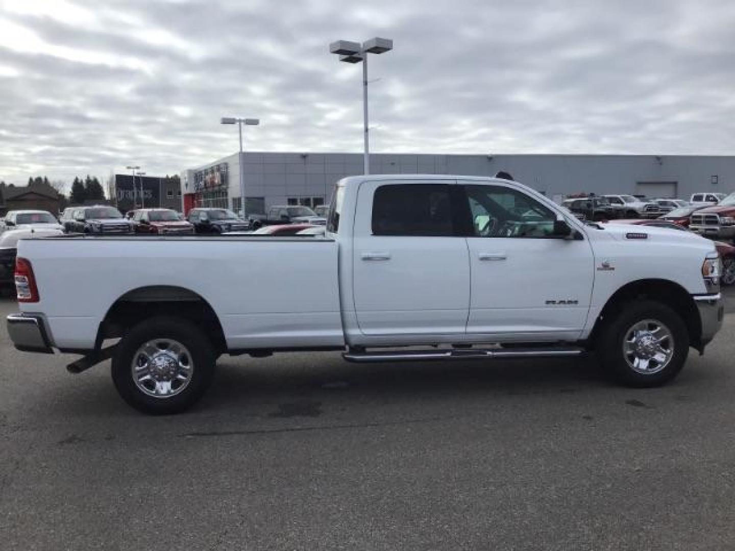 2021 Bright White Clear Coat /Black/Diesel Gray RAM 2500 Tradesman Crew Cab LWB 4WD (3C6UR5JL7MG) with an 6.7L L6 OHV 24V TURBO DIESEL engine, 6-Speed Automatic transmission, located at 1235 N Woodruff Ave., Idaho Falls, 83401, (208) 523-1053, 43.507172, -112.000488 - This 2021 Ram 2500 Bighorn 4x4, has the 6.7L diesel motor. It has 40,000 miles. It comes with cloth interior, integrated brake control, power windows and locks. At Timberline Auto it is always easy to find a great deal on your next vehicle! Our experienced sales staff can help find the right vehicle - Photo#5