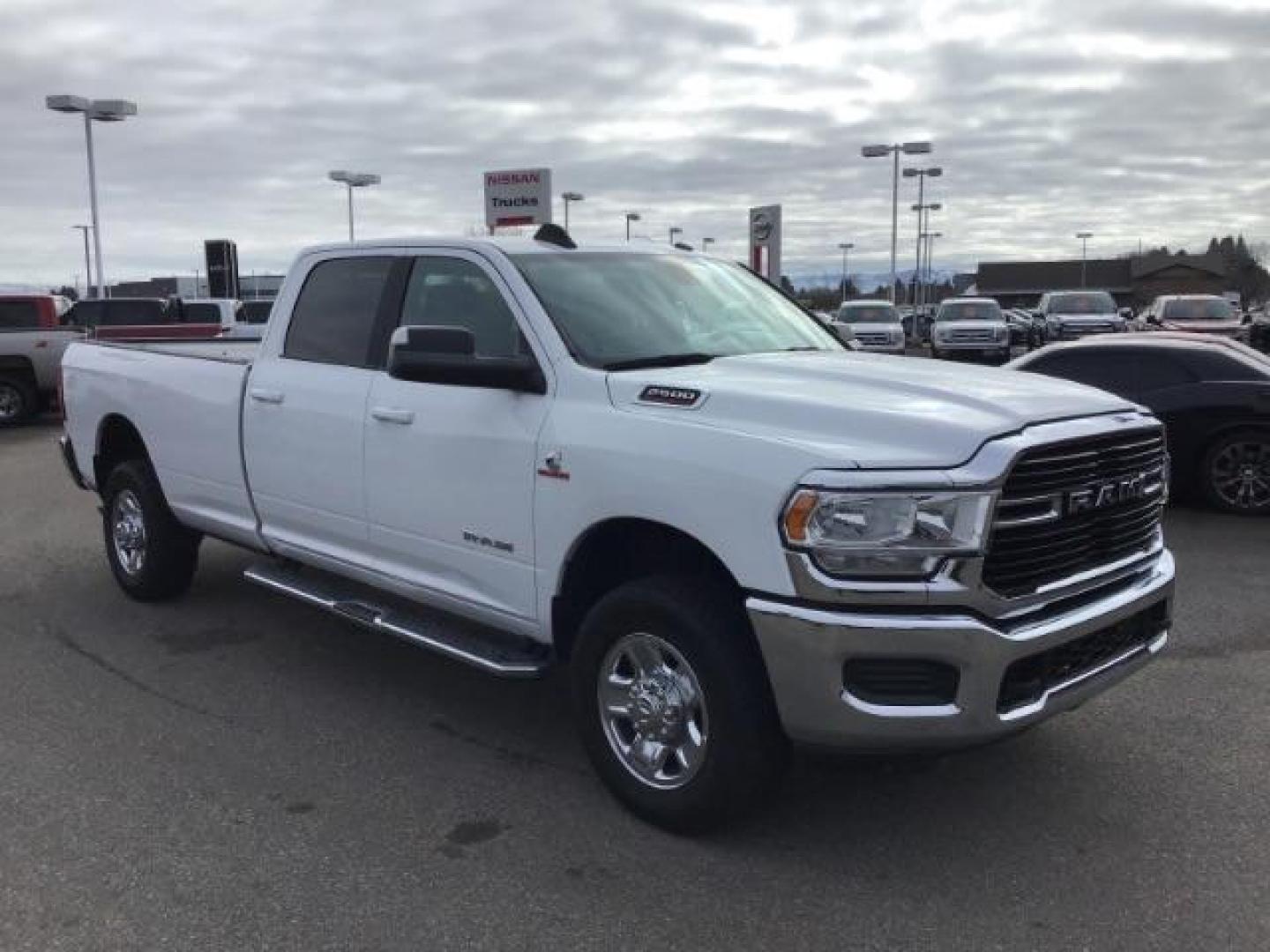 2021 Bright White Clear Coat /Black/Diesel Gray RAM 2500 Tradesman Crew Cab LWB 4WD (3C6UR5JL7MG) with an 6.7L L6 OHV 24V TURBO DIESEL engine, 6-Speed Automatic transmission, located at 1235 N Woodruff Ave., Idaho Falls, 83401, (208) 523-1053, 43.507172, -112.000488 - This 2021 Ram 2500 Bighorn 4x4, has the 6.7L diesel motor. It has 40,000 miles. It comes with cloth interior, integrated brake control, power windows and locks. At Timberline Auto it is always easy to find a great deal on your next vehicle! Our experienced sales staff can help find the right vehicle - Photo#6