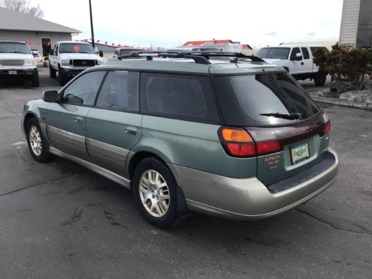 2003 Timberline Green Pearl/Titanium Pearl Subaru Outback H6-3.0 L.L. Bean Edition Wagon (4S3BH806X37) with an 3.0L H6 DOHC 24V engine, 4-Speed Automatic transmission, located at 1235 N Woodruff Ave., Idaho Falls, 83401, (208) 523-1053, 43.507172, -112.000488 - This 2003 Subaru Outback AWD, has 262,000 miles. Comes with leather interior, heated seats, sunroof, cruise control, and power windows and locks. At Timberline Auto it is always easy to find a great deal on your next vehicle! Our experienced sales staff can help find the right vehicle will fit your - Photo#2