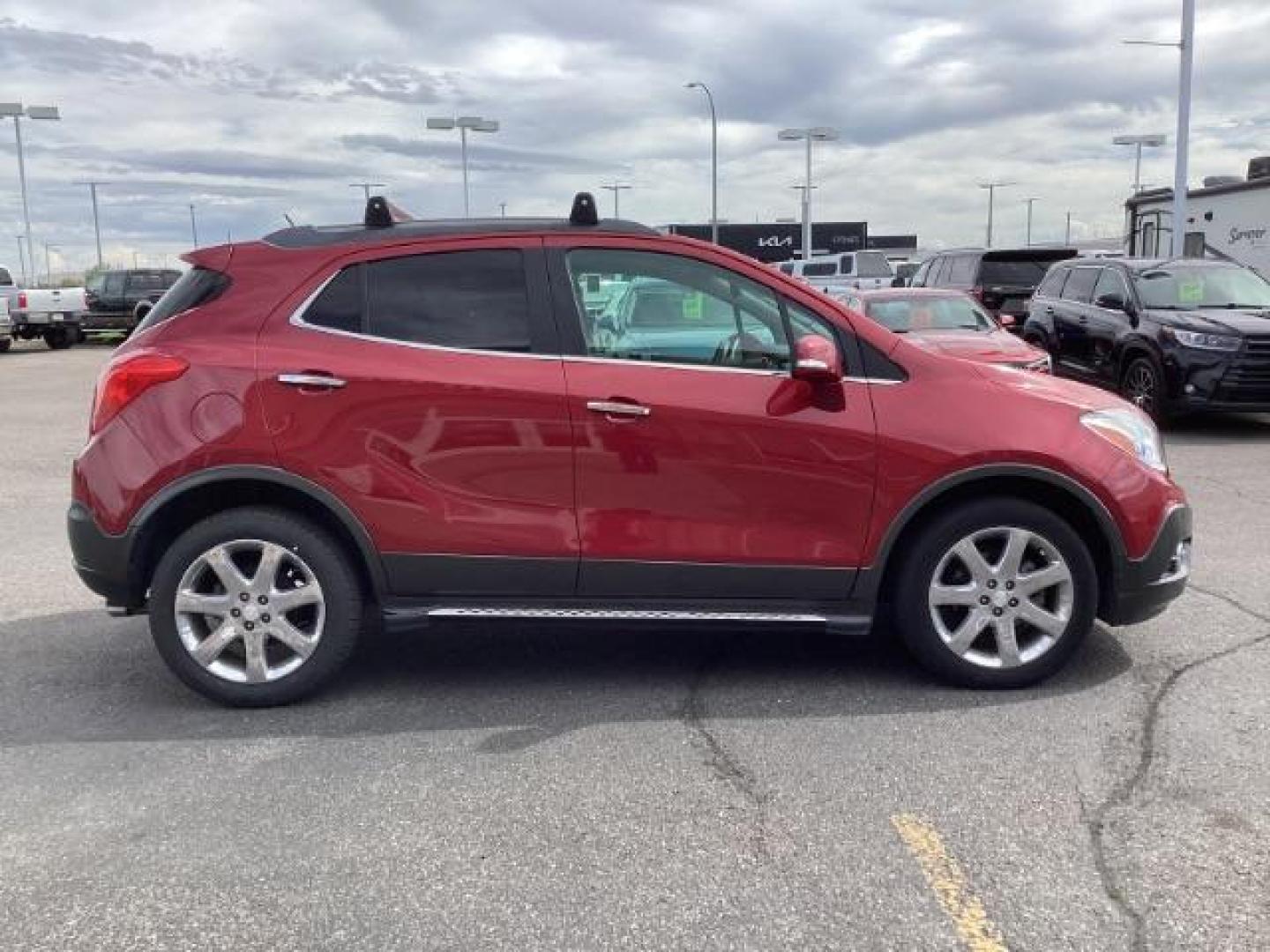 2016 RED /Ebony, leather Buick Encore Premium AWD (KL4CJHSB4GB) with an 1.4L L4 DOHC 16V TURBO engine, 6-Speed Automatic transmission, located at 1235 N Woodruff Ave., Idaho Falls, 83401, (208) 523-1053, 43.507172, -112.000488 - Photo#6