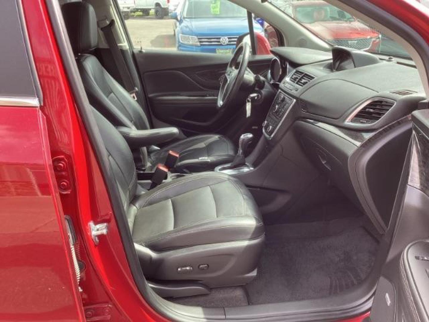 2016 RED /Ebony, leather Buick Encore Premium AWD (KL4CJHSB4GB) with an 1.4L L4 DOHC 16V TURBO engine, 6-Speed Automatic transmission, located at 1235 N Woodruff Ave., Idaho Falls, 83401, (208) 523-1053, 43.507172, -112.000488 - Photo#21