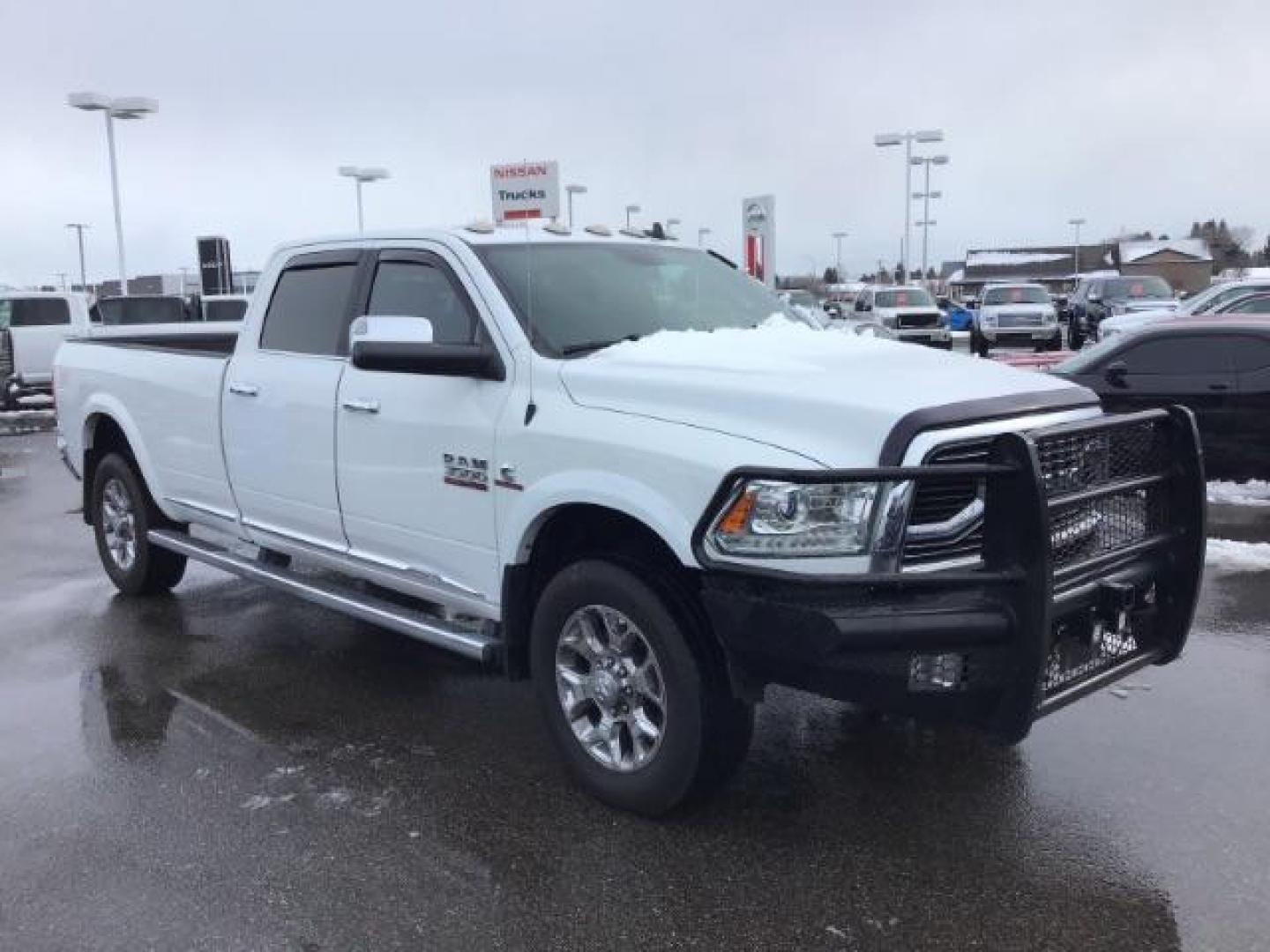 2017 Pearl White /Black/Cattle Tan, premium leather RAM 3500 Longhorn Crew Cab LWB 4WD (3C63R3KL4HG) with an 6.7L L6 OHV 24V TURBO DIESEL engine, 6-Speed Automatic transmission, located at 1235 N Woodruff Ave., Idaho Falls, 83401, (208) 523-1053, 43.507172, -112.000488 - This 2017 Ram 3500 Limited 4x4, has the 6.7L diesel motor. It has 99,000 miles. Comes with leather interior, heated and cooled seats, dual power seats, custom front bumper, back up camera, turnover ball, and blue tooth audio. At Timberline Auto it is always easy to find a great deal on your next ve - Photo#6