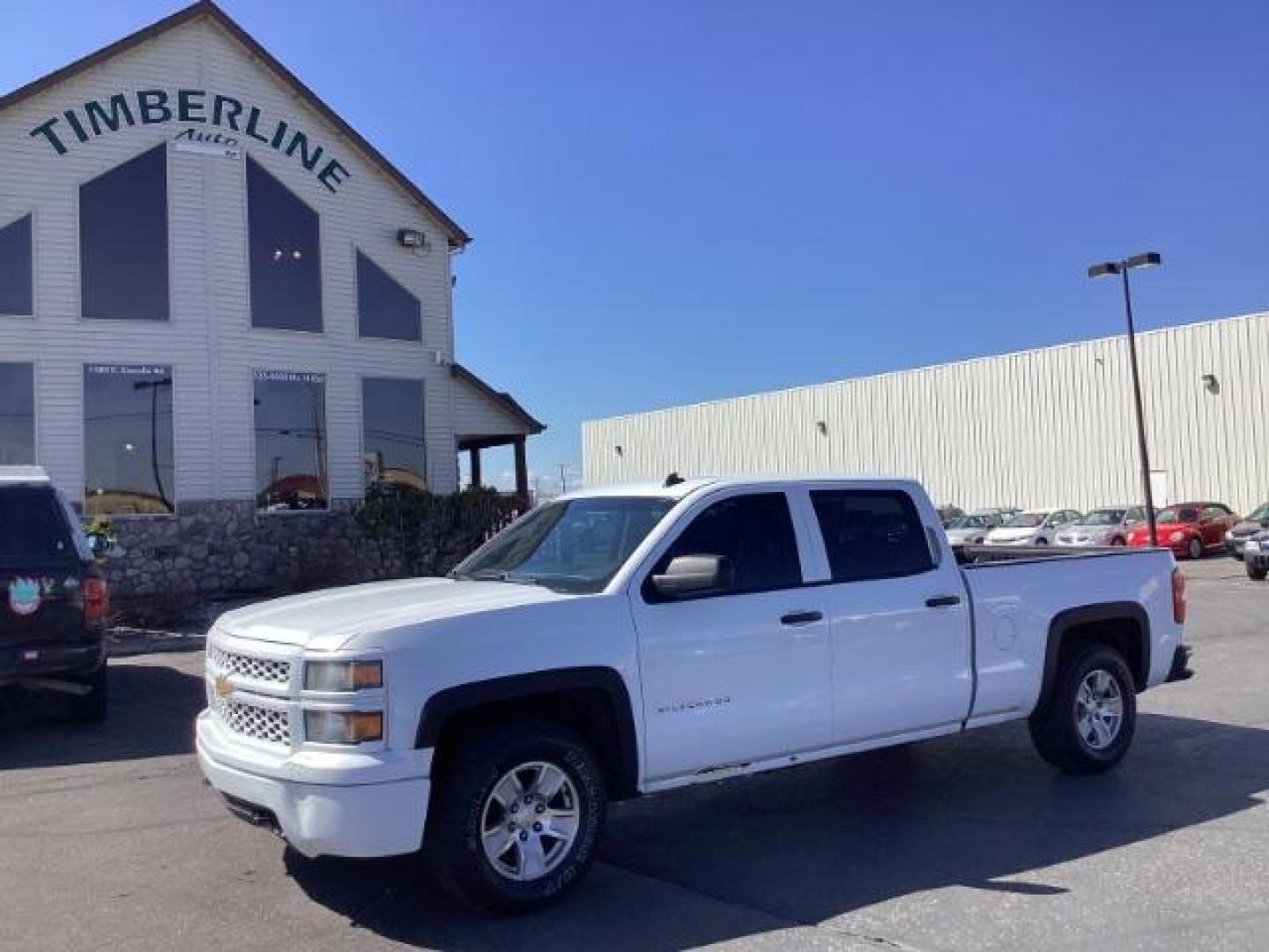 2014 Summit White /Jet Black/Dark Ash Chevrolet Silverado 1500 Work Truck 1WT Crew Cab Long Box 4WD (3GCUKPEC9EG) with an 5.3L V8 OHV 16V engine, 6-Speed Automatic transmission, located at 1235 N Woodruff Ave., Idaho Falls, 83401, (208) 523-1053, 43.507172, -112.000488 - The 2014 Chevrolet Silverado 1500 1WT (Work Truck) is a trim level designed with utility and functionality in mind. Here are some of its key features: Engine: The Silverado 1500 1WT typically comes with a 4.3-liter V6 engine, producing around 285 horsepower and 305 lb-ft of torque. Optionally, it m - Photo#0