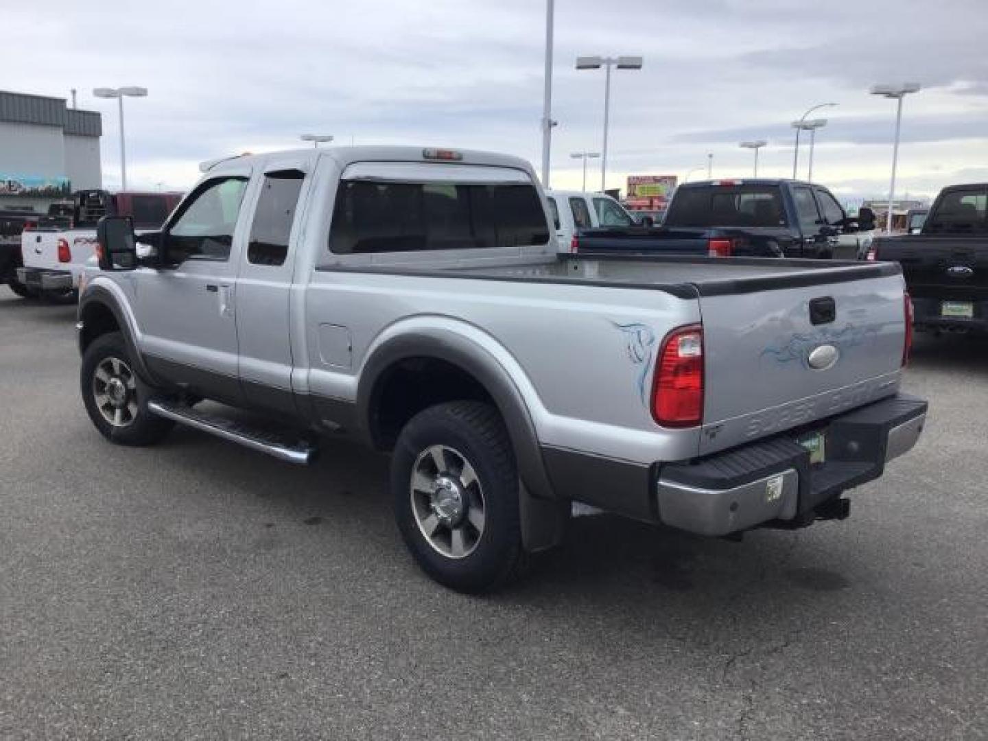 2012 Ingot Silver Metallic/Sterling Grey Metallic /Black Leather Interior Ford F-250 SD Lariat SuperCab 4WD (1FT7X2B63CE) with an 6.2L V8 OHV 16V engine, 6-Speed Automatic transmission, located at 1235 N Woodruff Ave., Idaho Falls, 83401, (208) 523-1053, 43.507172, -112.000488 - This 2012 Ford F250 Lariat 4x4, has the 6.2L motor. It has 133,000 miles. Comes with leather interior, power seats, heated seats, cruise control, power windows and locks. At Timberline Auto it is always easy to find a great deal on your next vehicle! Our experienced sales staff can help find the rig - Photo#2