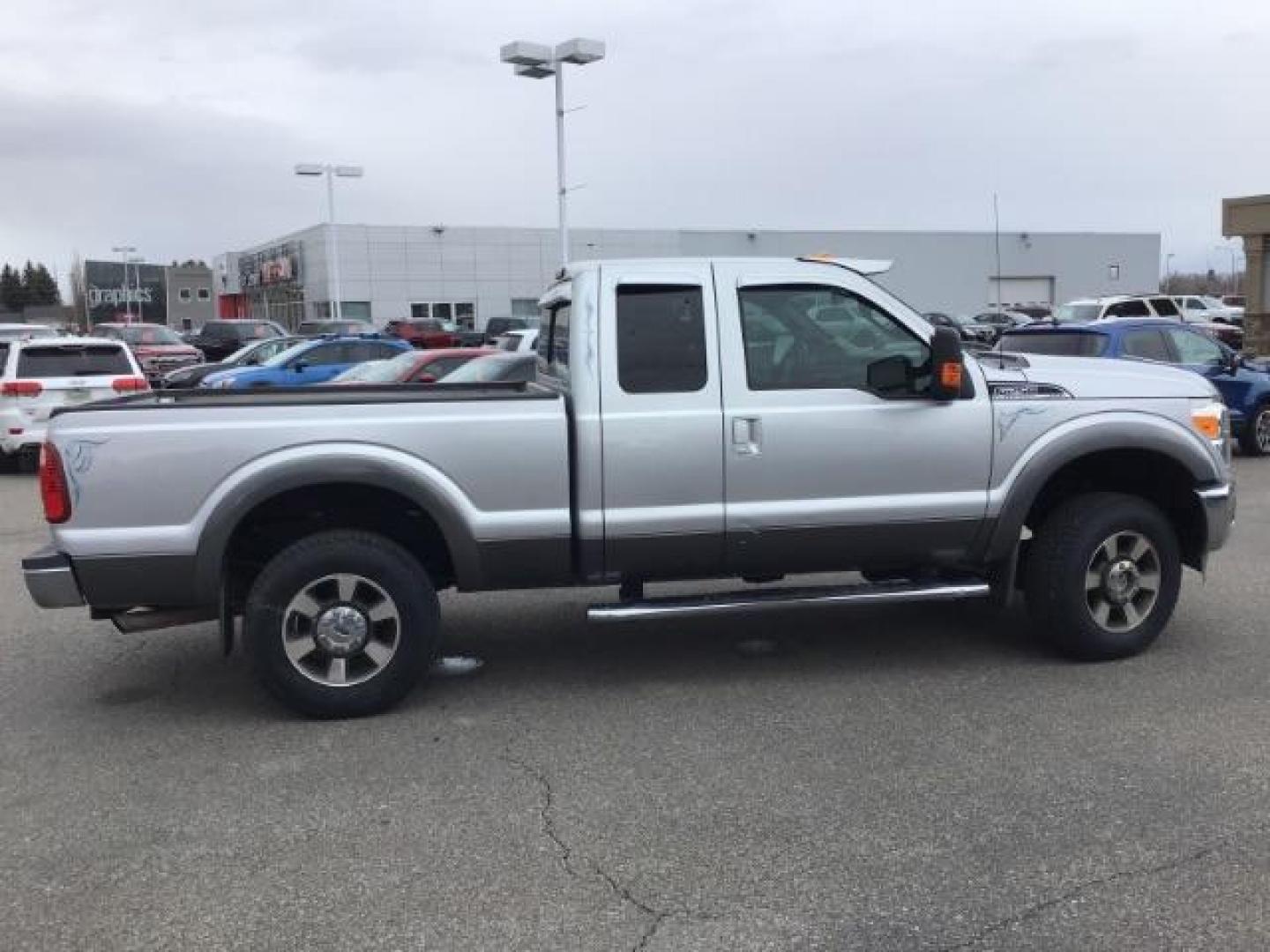 2012 Ingot Silver Metallic/Sterling Grey Metallic /Black Leather Interior Ford F-250 SD Lariat SuperCab 4WD (1FT7X2B63CE) with an 6.2L V8 OHV 16V engine, 6-Speed Automatic transmission, located at 1235 N Woodruff Ave., Idaho Falls, 83401, (208) 523-1053, 43.507172, -112.000488 - This 2012 Ford F250 Lariat 4x4, has the 6.2L motor. It has 133,000 miles. Comes with leather interior, power seats, heated seats, cruise control, power windows and locks. At Timberline Auto it is always easy to find a great deal on your next vehicle! Our experienced sales staff can help find the rig - Photo#5