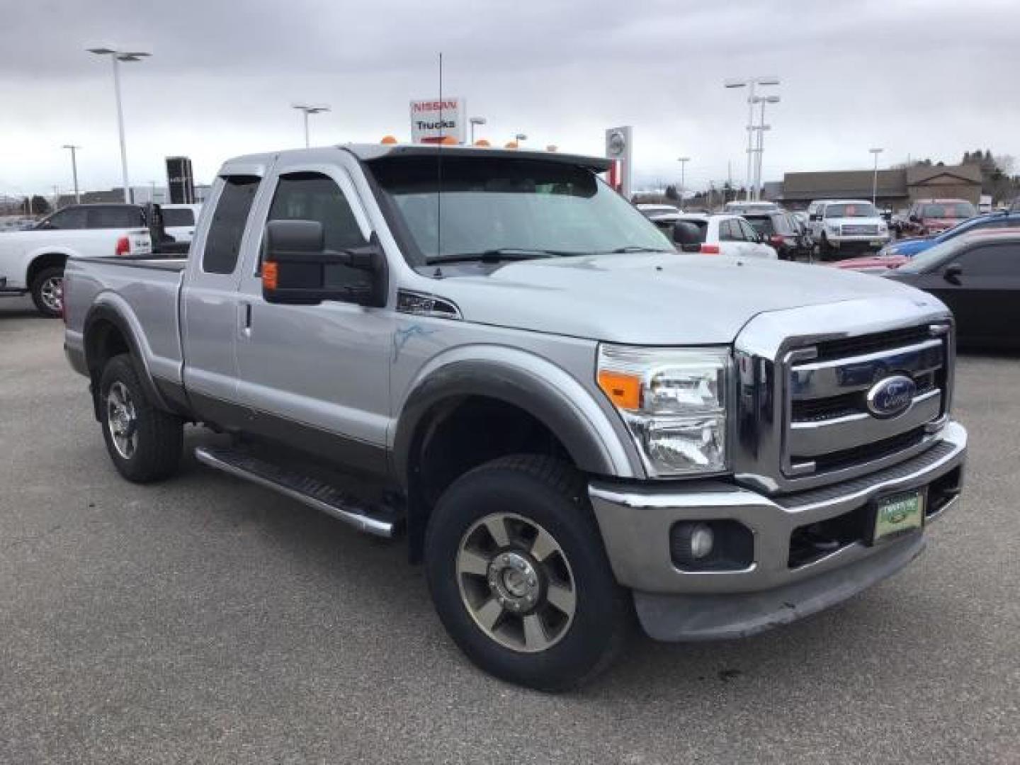 2012 Ingot Silver Metallic/Sterling Grey Metallic /Black Leather Interior Ford F-250 SD Lariat SuperCab 4WD (1FT7X2B63CE) with an 6.2L V8 OHV 16V engine, 6-Speed Automatic transmission, located at 1235 N Woodruff Ave., Idaho Falls, 83401, (208) 523-1053, 43.507172, -112.000488 - This 2012 Ford F250 Lariat 4x4, has the 6.2L motor. It has 133,000 miles. Comes with leather interior, power seats, heated seats, cruise control, power windows and locks. At Timberline Auto it is always easy to find a great deal on your next vehicle! Our experienced sales staff can help find the rig - Photo#6