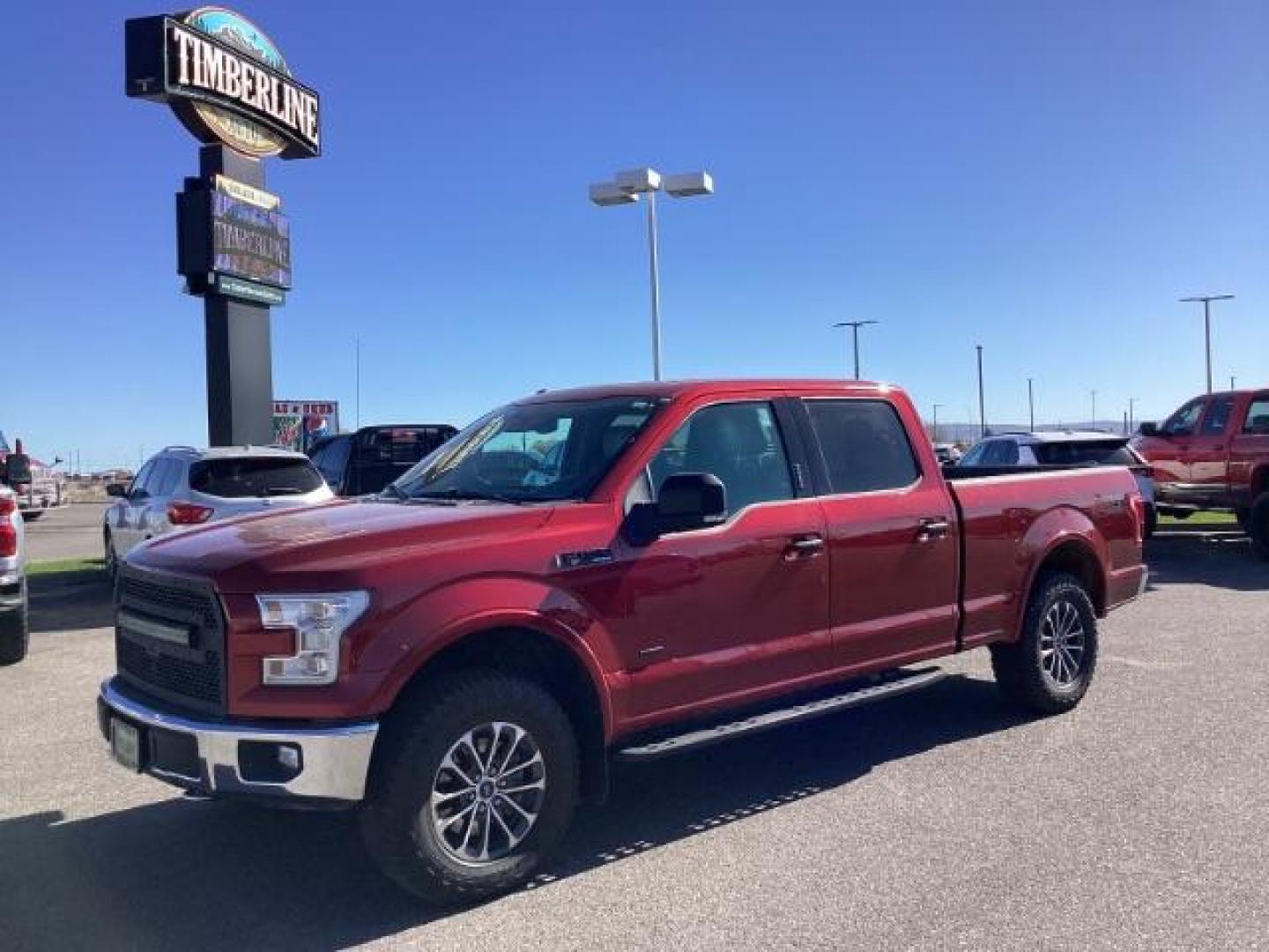 2015 RED /LEATHER Ford F-150 Lariat SuperCrew 6.5-ft. Bed 4WD (1FTFW1EG5FK) with an 3.5 V6 engine, 6-Speed Automatic transmission, located at 1235 N Woodruff Ave., Idaho Falls, 83401, (208) 523-1053, 43.507172, -112.000488 - The 2015 Ford F-150 Lariat is a well-equipped trim level of the popular Ford F-150 pickup truck. Known for its blend of luxury, capability, and technology, the Lariat trim offers a range of features. Here are some key features you might find on the 2015 Ford F-150 Lariat: Engine Options: The 2015 F - Photo#0