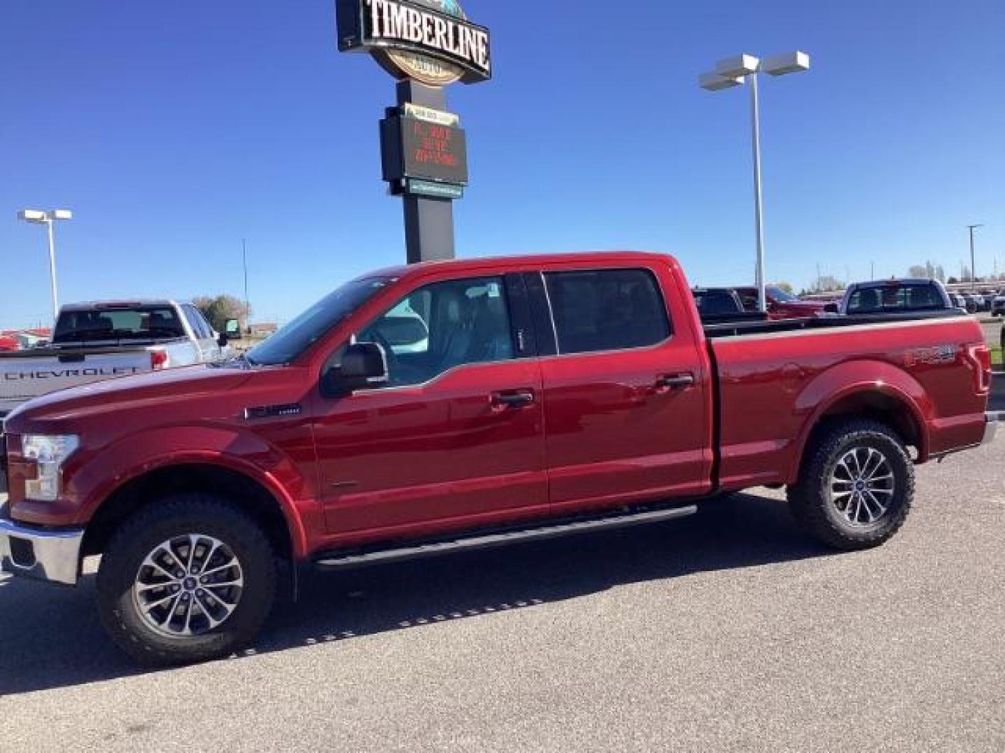 2015 RED /LEATHER Ford F-150 Lariat SuperCrew 6.5-ft. Bed 4WD (1FTFW1EG5FK) with an 3.5 V6 engine, 6-Speed Automatic transmission, located at 1235 N Woodruff Ave., Idaho Falls, 83401, (208) 523-1053, 43.507172, -112.000488 - The 2015 Ford F-150 Lariat is a well-equipped trim level of the popular Ford F-150 pickup truck. Known for its blend of luxury, capability, and technology, the Lariat trim offers a range of features. Here are some key features you might find on the 2015 Ford F-150 Lariat: Engine Options: The 2015 F - Photo#1