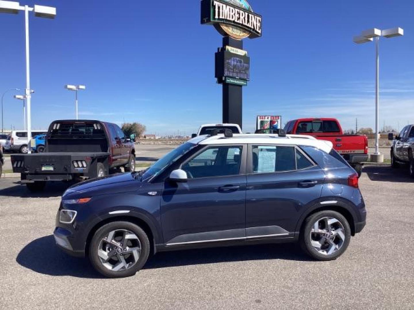 2021 Intense Blue /Black Hyundai Venue SEL (KMHRC8A36MU) with an 1.6L L4 DOHC 16V engine, Continuously Variable Transmission transmission, located at 1235 N Woodruff Ave., Idaho Falls, 83401, (208) 523-1053, 43.507172, -112.000488 - The 2021 Hyundai Venue Denim is a unique trim level of the Venue, Hyundai's subcompact SUV. The Denim trim offers several features and styling elements that set it apart from other trims. Here are some of the notable features you might find on the 2021 Hyundai Venue Denim: Denim Exterior Color: The - Photo#1